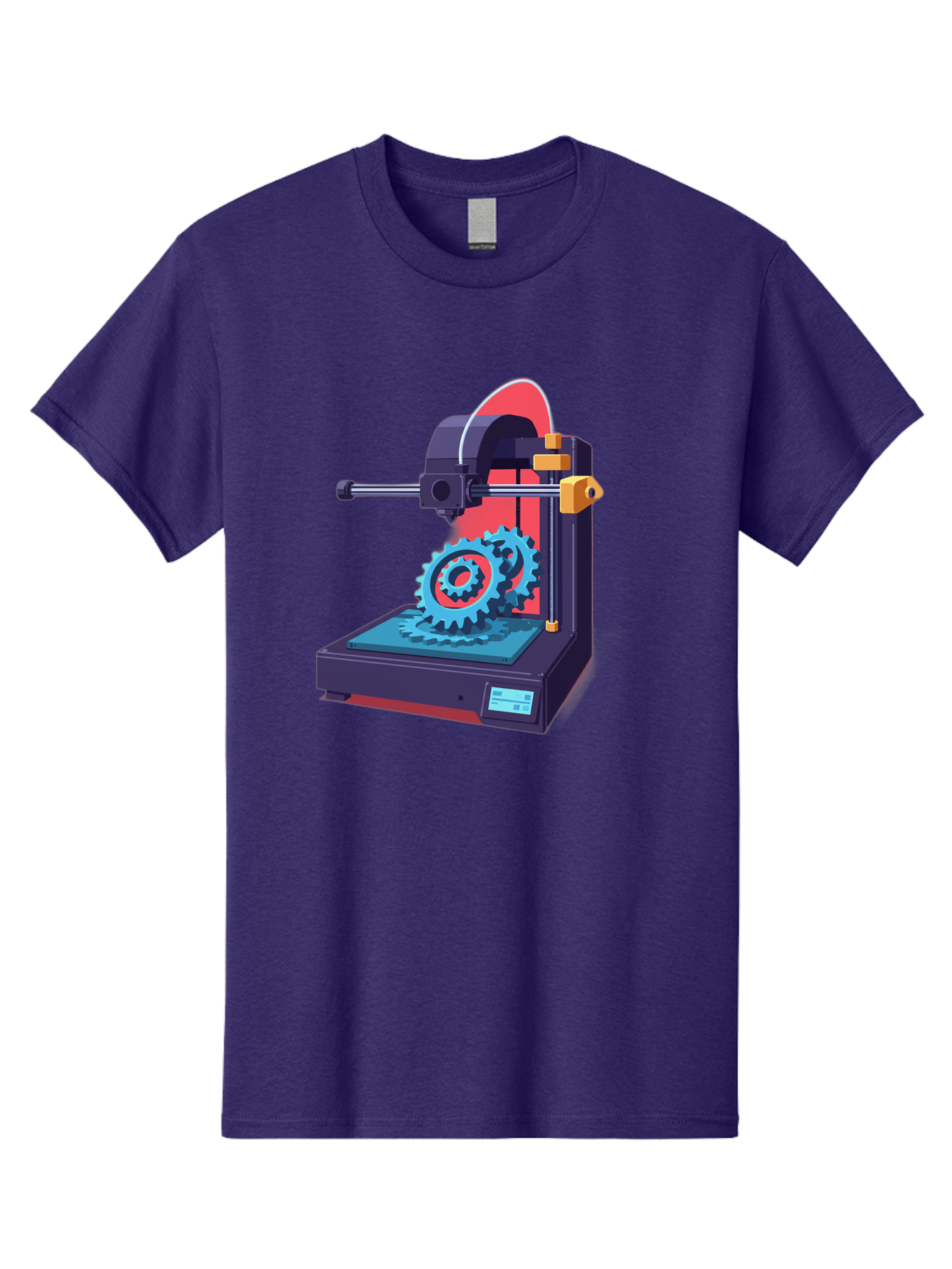 3D-Printer-29 Men'S Graphic Tee, 100% Cotton, Comfortable Casual Summer Wear, Machine Washable, 3D Printing Technology, Additive Manufacturing, Modern Machinery, Mechanical Parts, Digital Fabrication, Innovative Production, Gear Production, Baa023 29