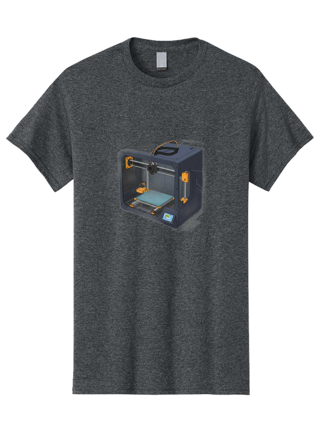 3D-Printer-3 Men'S Graphic Tee, 100% Cotton, Comfortable Casual Summer Wear, Machine Washable, 3D Printing Technology, Additive Manufacturing, Digital Fabrication, Rapid Prototyping, 3D Modeling, Futuristic Design, Innovative Machinery, Baa024 15