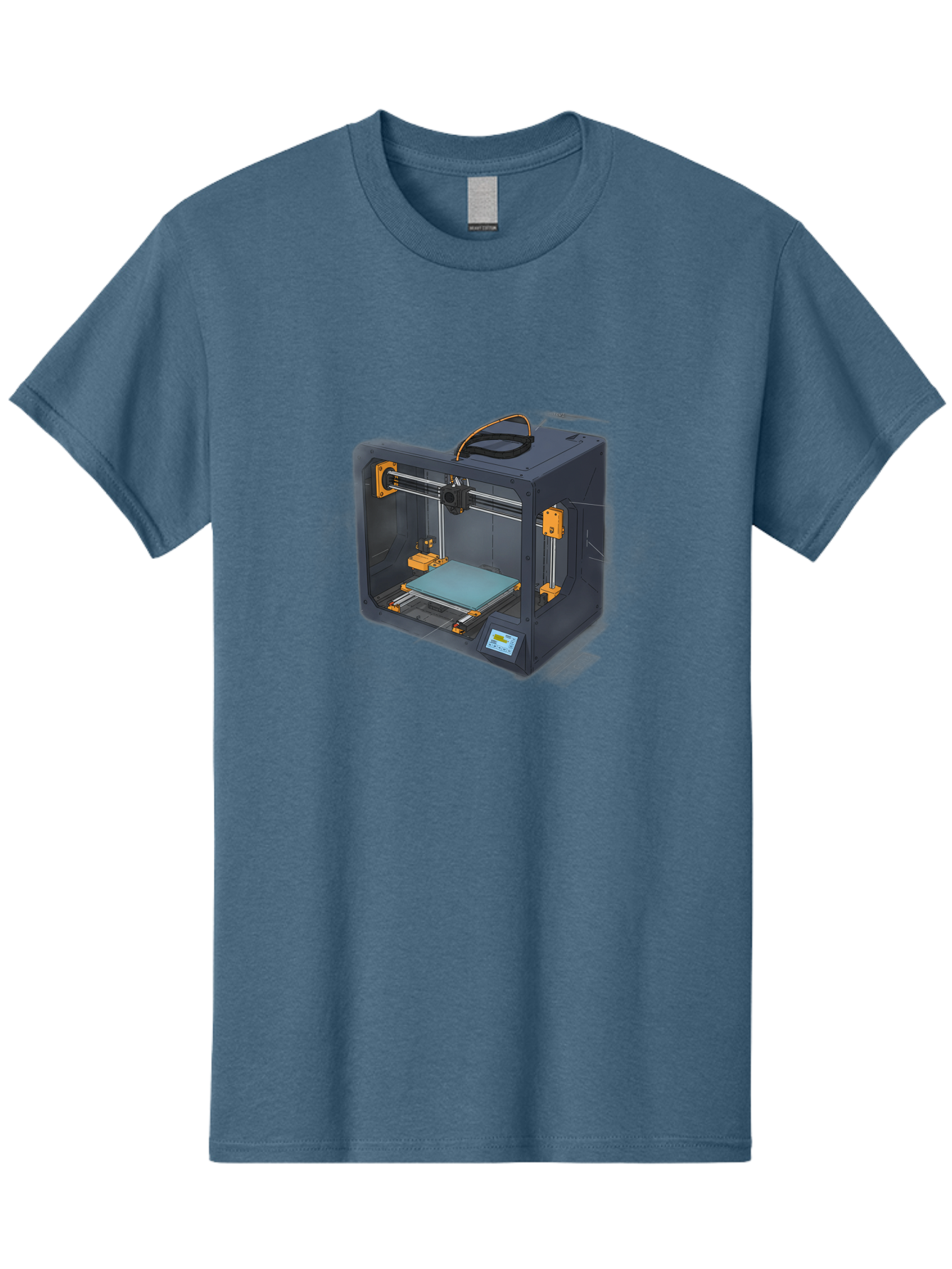 3D-Printer-3 Men'S Graphic Tee, 100% Cotton, Comfortable Casual Summer Wear, Machine Washable, 3D Printing Technology, Additive Manufacturing, Digital Fabrication, Rapid Prototyping, 3D Modeling, Futuristic Design, Innovative Machinery, Baa024 27