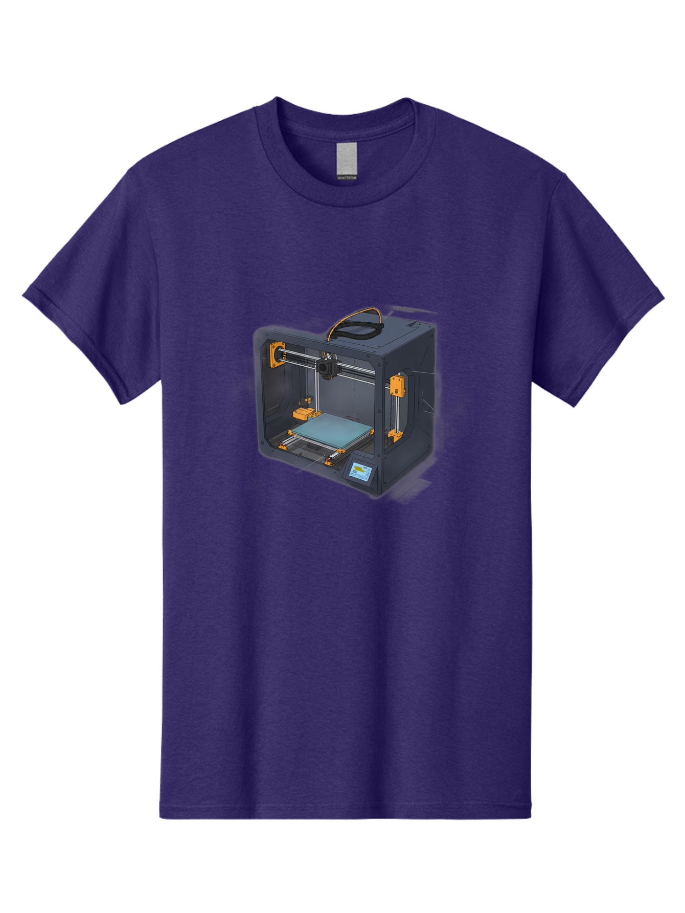 3D-Printer-3 Men'S Graphic Tee, 100% Cotton, Comfortable Casual Summer Wear, Machine Washable, 3D Printing Technology, Additive Manufacturing, Digital Fabrication, Rapid Prototyping, 3D Modeling, Futuristic Design, Innovative Machinery, Baa024 25