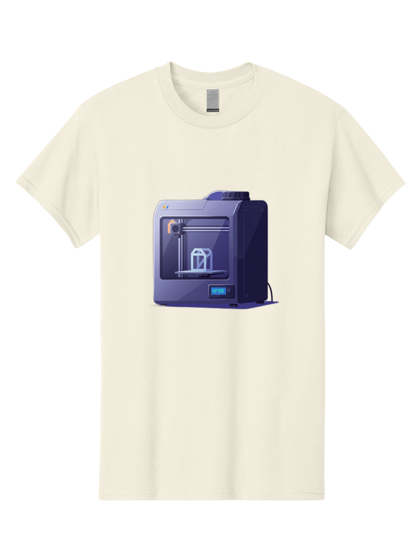 3D-Printer-31 Men'S Graphic Tee, 100% Cotton, Comfortable Casual Summer Wear, Machine Washable, 3D Printing Technology, Additive Manufacturing, Digital Fabrication, 3D Modeling, Prototyping, Product Design, 3D Printing Process, 12:10:51 Baa026 17