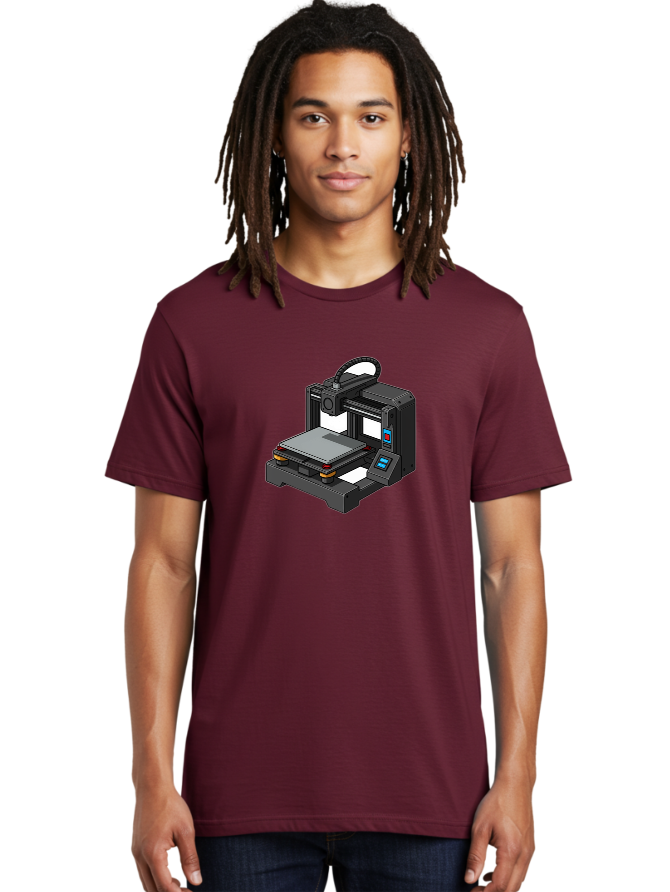 3D-Printer-32 Men'S Graphic Tee, 100% Cotton, Comfortable Casual Summer Wear, Machine Washable, 3D Printing Technology, Additive Manufacturing, Digital Fabrication, Rapid Prototyping, 3D Modeling, Printer Control Panel Baa027 8