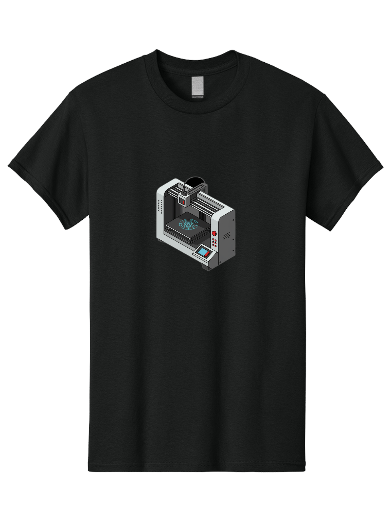 3D-Printer-33 Men'S Graphic Tee, 100% Cotton, Comfortable Casual Summer Wear, Machine Washable, 3D Printing Technology, Additive Manufacturing, Digital Fabrication, Rapid Prototyping, Industrial Design, Futuristic Machinery, Baa028 3