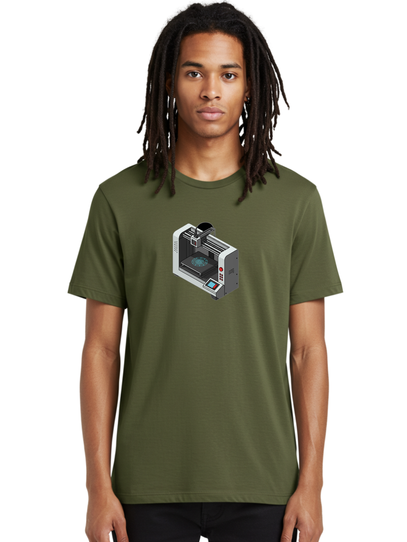 3D-Printer-33 Men'S Graphic Tee, 100% Cotton, Comfortable Casual Summer Wear, Machine Washable, 3D Printing Technology, Additive Manufacturing, Digital Fabrication, Rapid Prototyping, Industrial Design, Futuristic Machinery, Baa028 16
