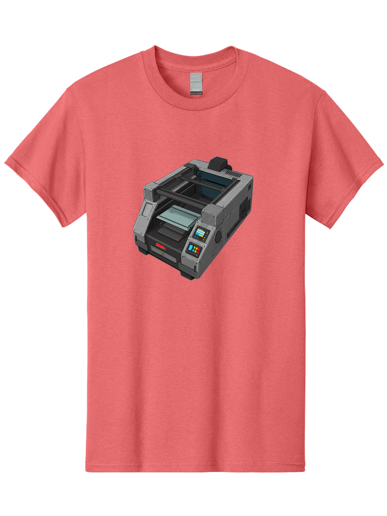 3D-Printer-35 Men'S Graphic Tee, 100% Cotton, Comfortable Casual Summer Wear, Machine Washable, 3D Printing Technology, Futuristic Printer, Digital Fabrication, Advanced Manufacturing, Printer Control Panel, Printing Process, Baa030 5