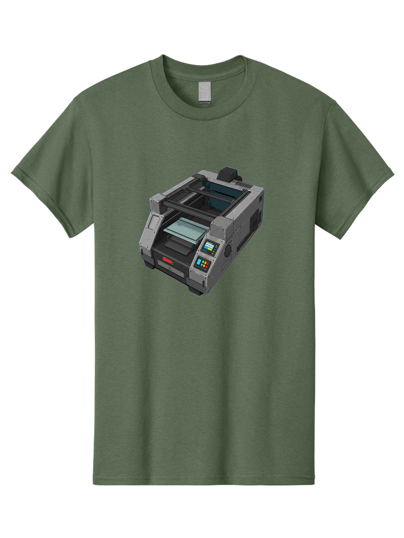 3D-Printer-35 Men'S Graphic Tee, 100% Cotton, Comfortable Casual Summer Wear, Machine Washable, 3D Printing Technology, Futuristic Printer, Digital Fabrication, Advanced Manufacturing, Printer Control Panel, Printing Process, Baa030 11