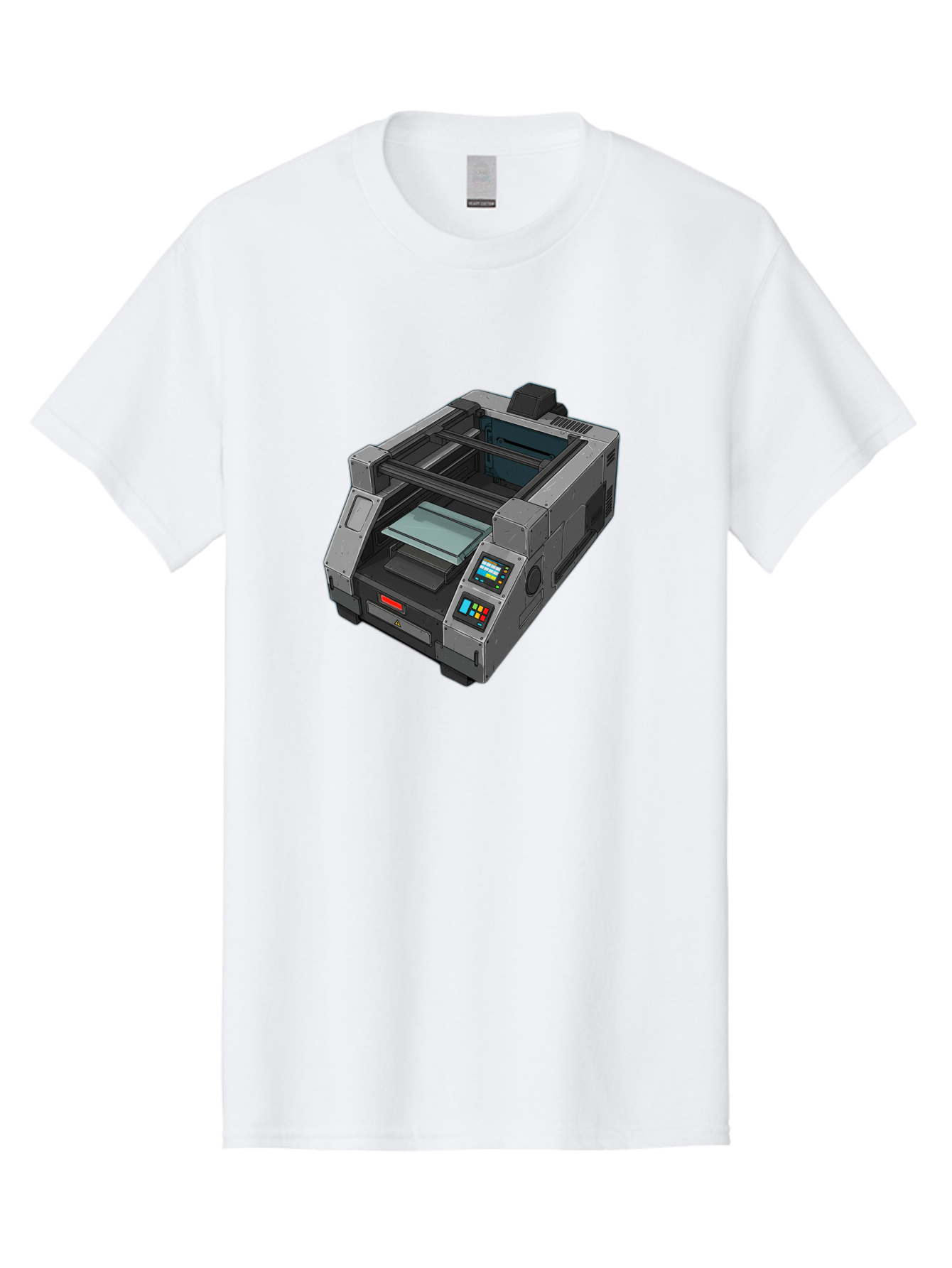 3D-Printer-35 Men'S Graphic Tee, 100% Cotton, Comfortable Casual Summer Wear, Machine Washable, 3D Printing Technology, Futuristic Printer, Digital Fabrication, Advanced Manufacturing, Printer Control Panel, Printing Process, Baa030 27