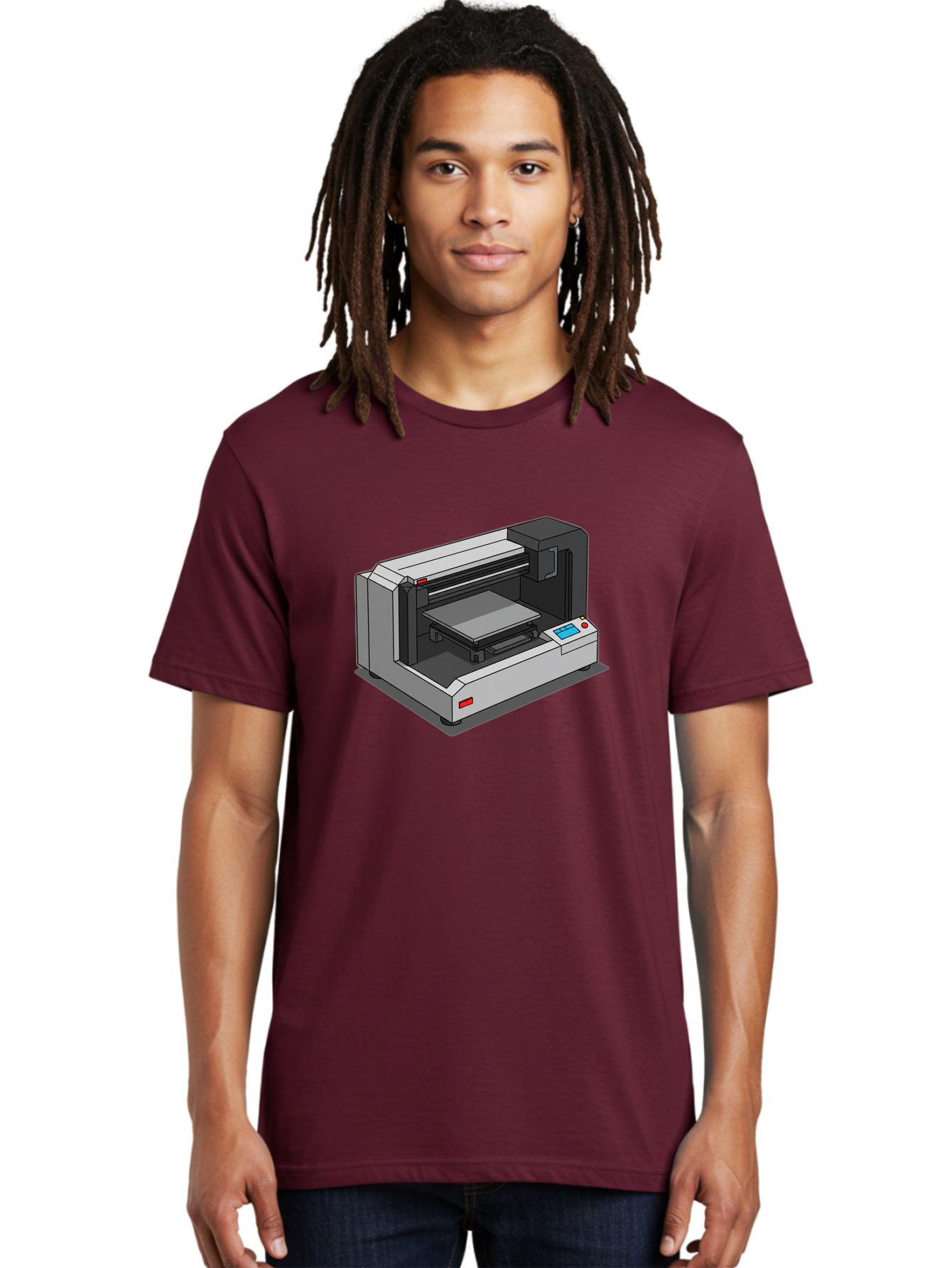 3D-Printer-39 Men'S Graphic Tee, 100% Cotton, Comfortable Casual Summer Wear, Machine Washable, 3D Printing Technology, Digital Fabrication, Additive Manufacturing, Rapid Prototyping, Industrial Design, Futuristic Machinery, Control Panel, Baa034 28