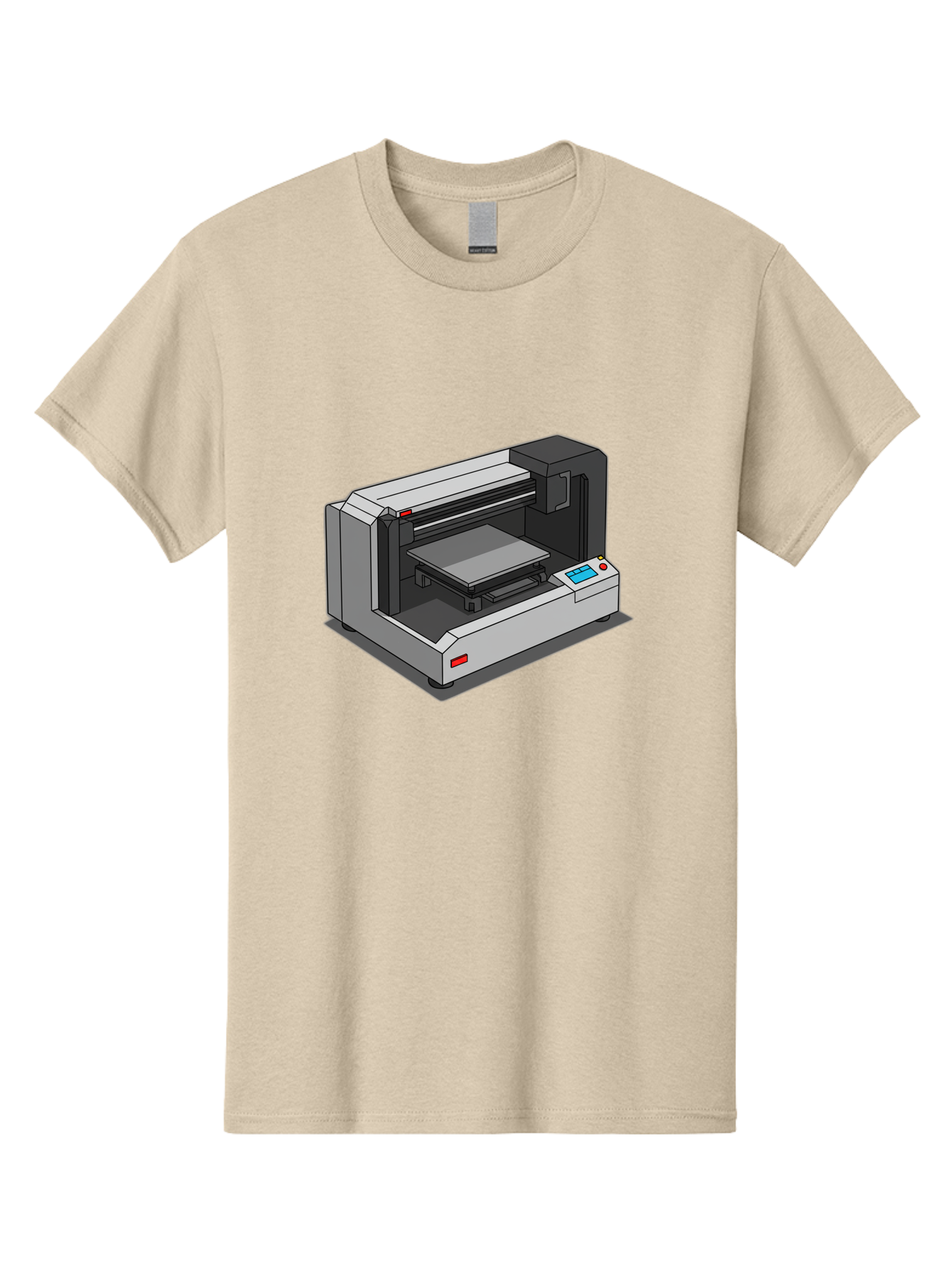 3D-Printer-39 Men'S Graphic Tee, 100% Cotton, Comfortable Casual Summer Wear, Machine Washable, 3D Printing Technology, Digital Fabrication, Additive Manufacturing, Rapid Prototyping, Industrial Design, Futuristic Machinery, Control Panel, Baa034 11