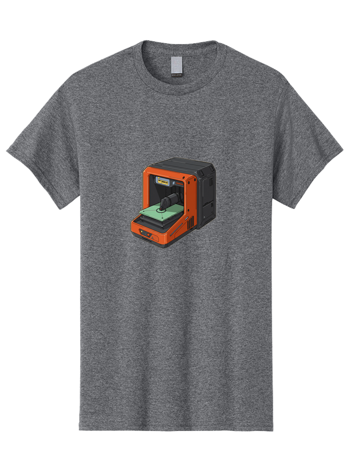 3D-Printer-40 Men'S Graphic Tee, 100% Cotton, Comfortable Casual Summer Wear, Machine Washable, Orange And Black 3D Printer, Printing Technology, Futuristic Design, Digital Fabrication, Additive Manufacturing, Futuristic Machine, Baa036 17