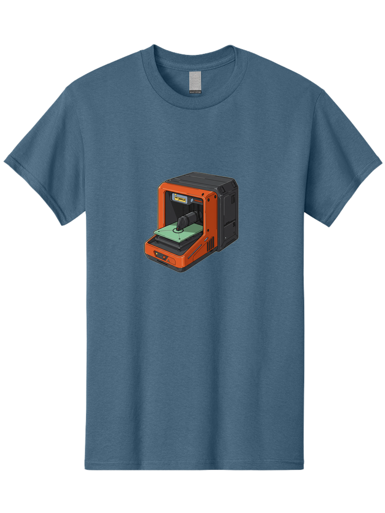 3D-Printer-40 Men'S Graphic Tee, 100% Cotton, Comfortable Casual Summer Wear, Machine Washable, Orange And Black 3D Printer, Printing Technology, Futuristic Design, Digital Fabrication, Additive Manufacturing, Futuristic Machine, Baa036 27