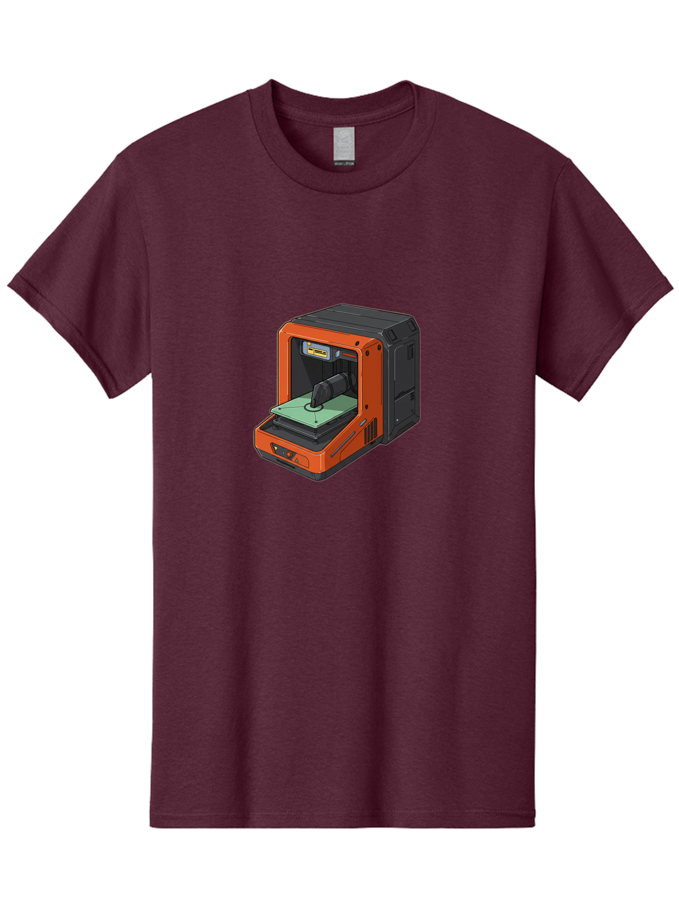 3D-Printer-40 Men'S Graphic Tee, 100% Cotton, Comfortable Casual Summer Wear, Machine Washable, Orange And Black 3D Printer, Printing Technology, Futuristic Design, Digital Fabrication, Additive Manufacturing, Futuristic Machine, Baa036 21