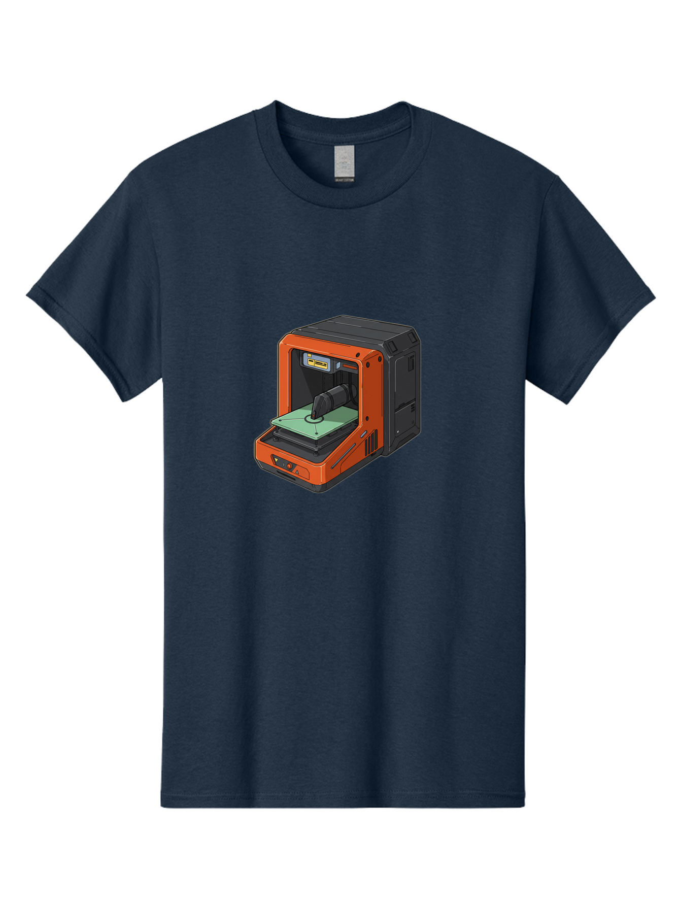 3D-Printer-40 Men'S Graphic Tee, 100% Cotton, Comfortable Casual Summer Wear, Machine Washable, Orange And Black 3D Printer, Printing Technology, Futuristic Design, Digital Fabrication, Additive Manufacturing, Futuristic Machine, Baa036 7