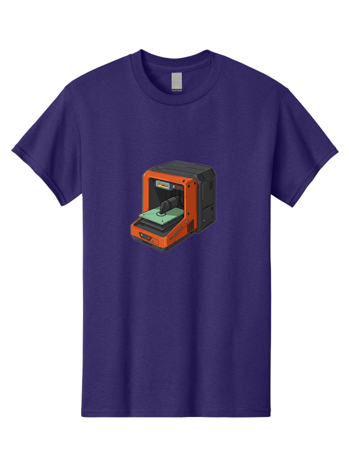 3D-Printer-40 Men'S Graphic Tee, 100% Cotton, Comfortable Casual Summer Wear, Machine Washable, Orange And Black 3D Printer, Printing Technology, Futuristic Design, Digital Fabrication, Additive Manufacturing, Futuristic Machine, Baa036 15