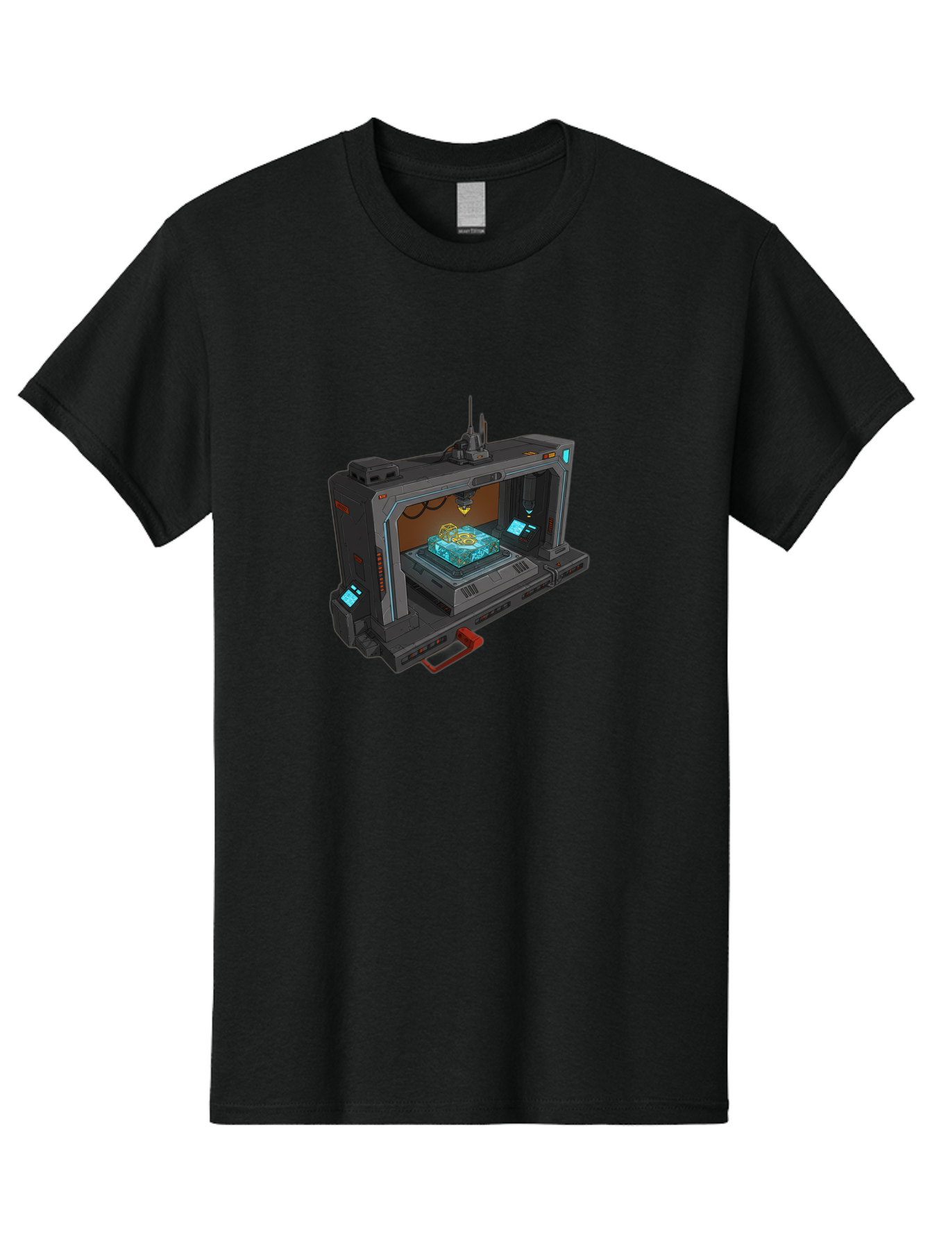 3D-Printer-42 Men'S Graphic Tee, 100% Cotton, Comfortable Casual Summer Wear, Machine Washable, Futuristic 3D Printing Technology, Advanced Manufacturing, Sci-Fi Machinery, Technological Innovation, Industrial Design, Digital Fabrication, Baa038 15
