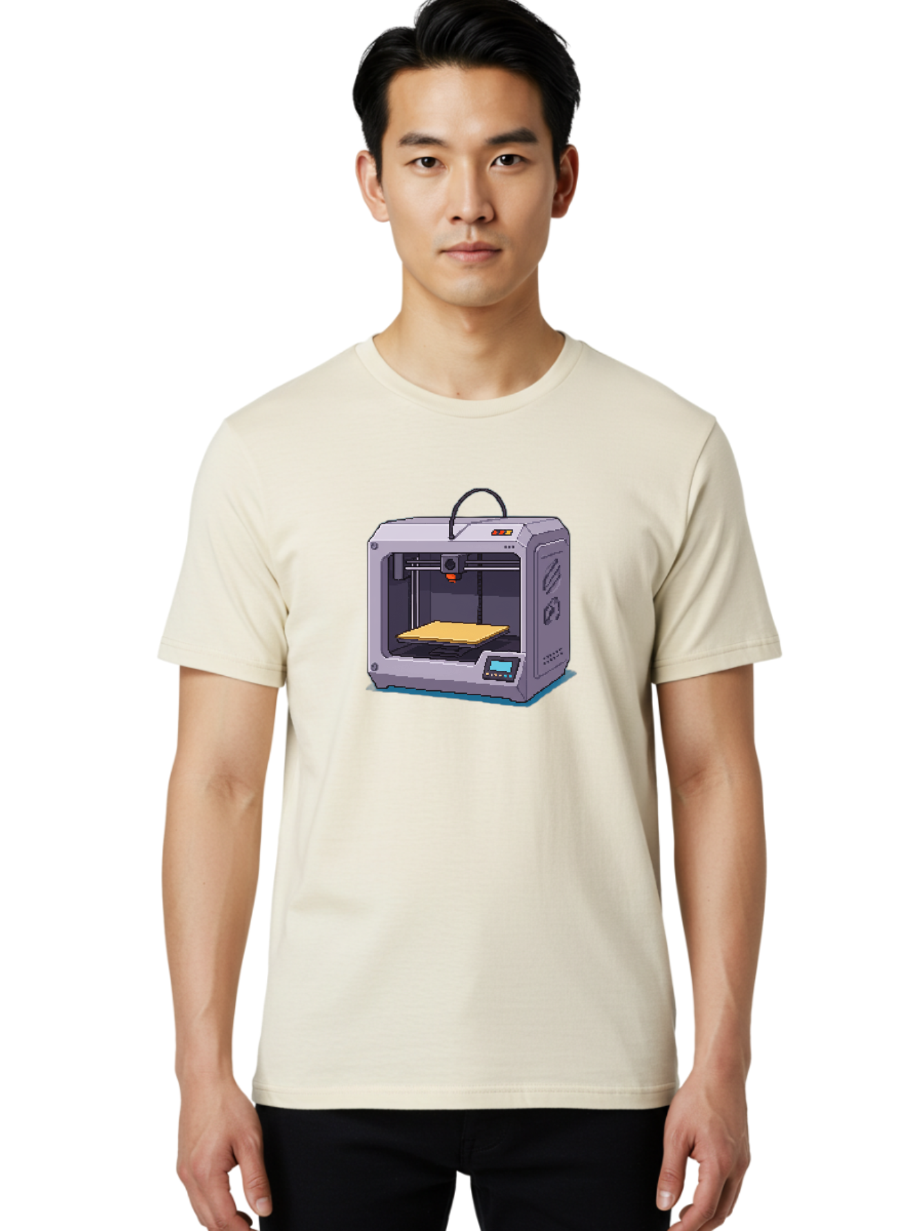 3D-Printer-7 Men'S Graphic Tee, 100% Cotton, Comfortable Casual Summer Wear, Machine Washable, 3D Printing Technology, Additive Manufacturing, Digital Fabrication, Rapid Prototyping, Layered Printing, Futuristic Innovation Baa041 28