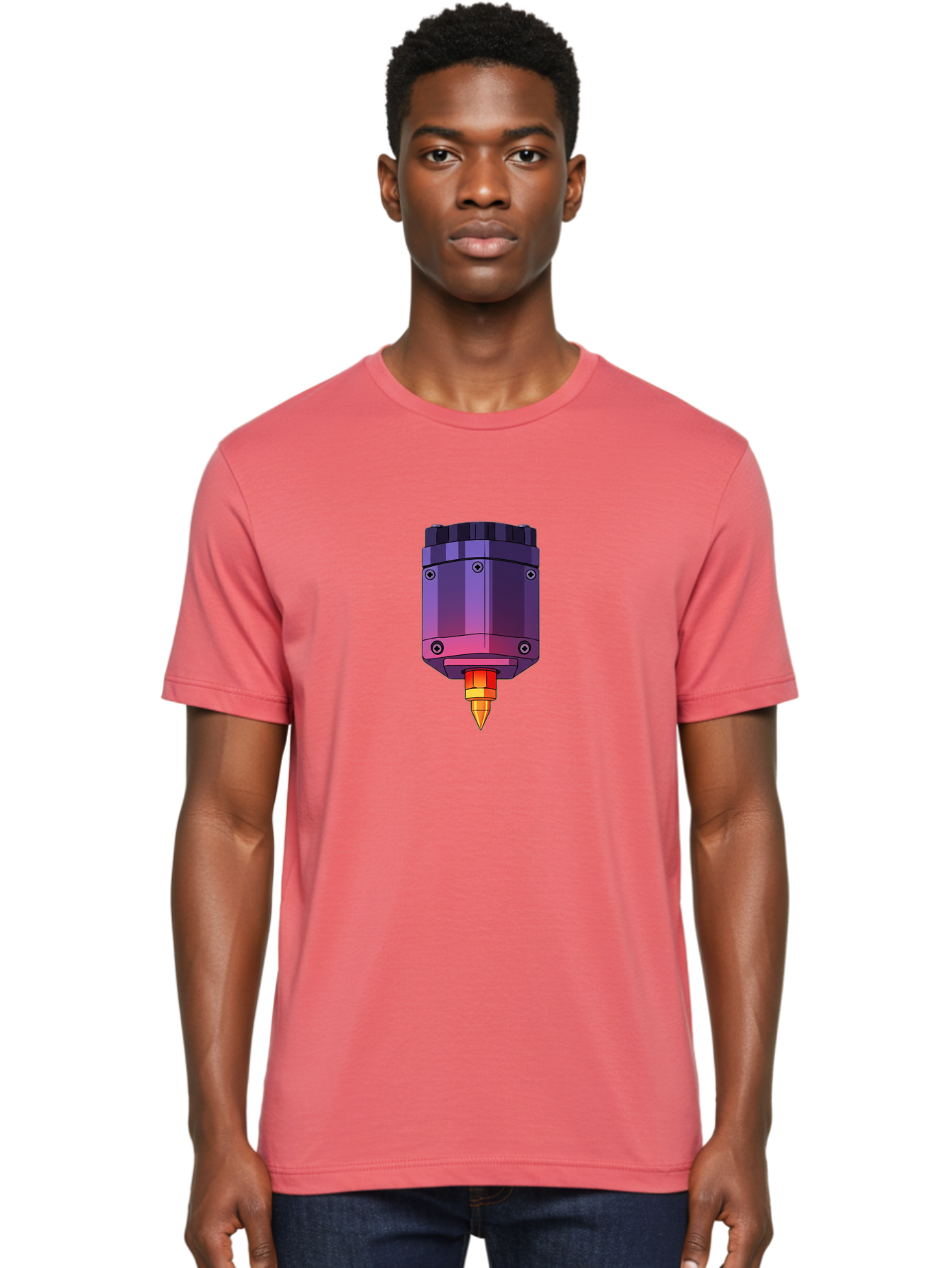 3D-Printer-Hotend-1 Men'S Graphic Tee, 100% Cotton, Comfortable Casual Summer Wear, Machine Washable, 3D Printing Technology, 3D Printer Extruder, Printer Head, Additive Manufacturing, 3D Modeling, Digital Fabrication, Rapid Prototyping Baa044 18