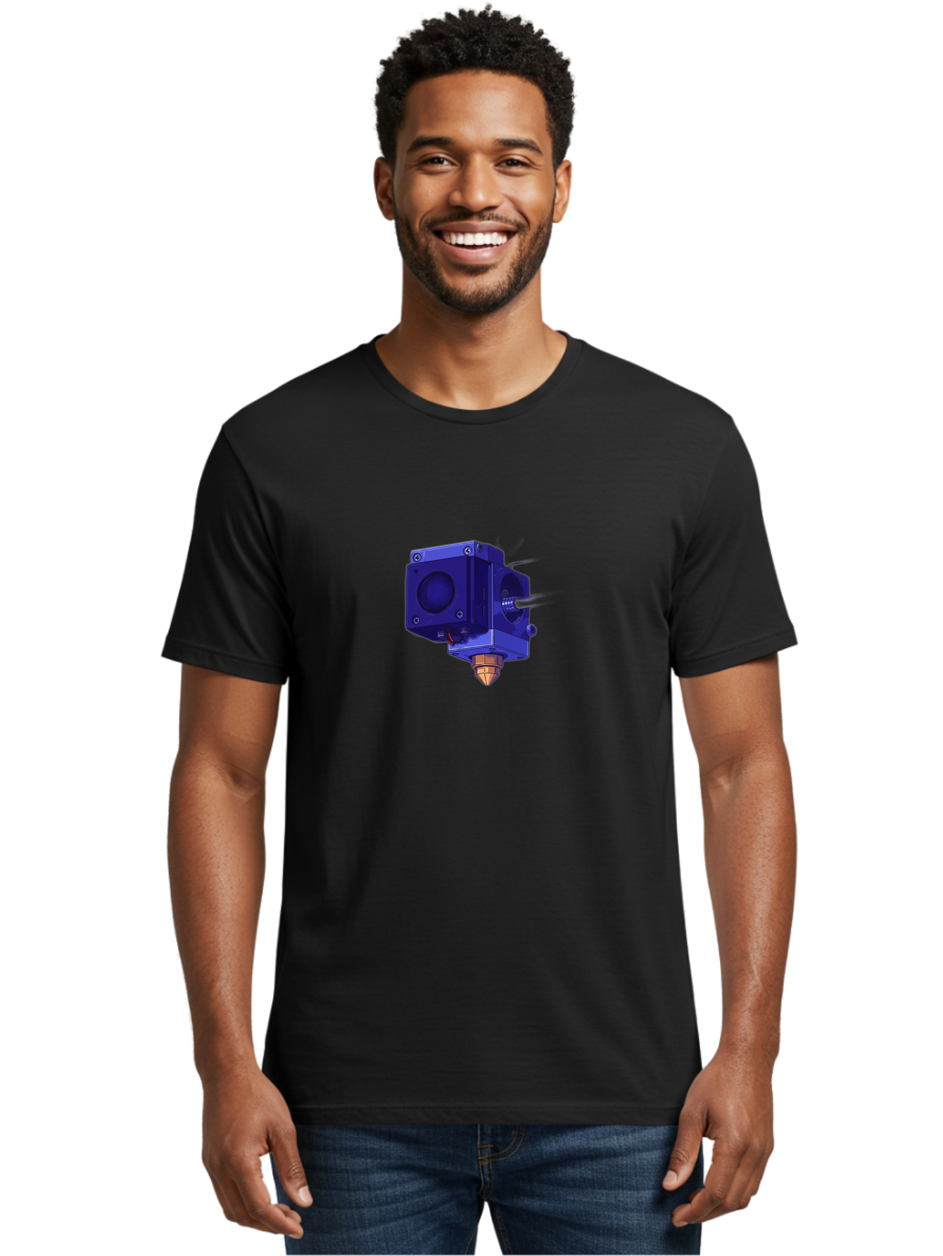 3D-Printer-Nozzle Men'S Graphic Tee, 100% Cotton, Comfortable Casual Summer Wear, Machine Washable, 3D Printing Technology, Extruder Head, 3D Modeling, Additive Manufacturing, Digital Fabrication, Rapid Prototyping, Innovative Design Baa046 18