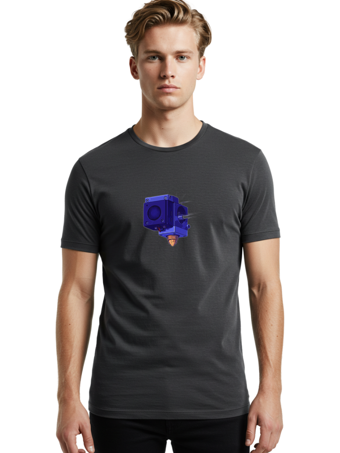 3D-Printer-Nozzle Men'S Graphic Tee, 100% Cotton, Comfortable Casual Summer Wear, Machine Washable, 3D Printing Technology, Extruder Head, 3D Modeling, Additive Manufacturing, Digital Fabrication, Rapid Prototyping, Innovative Design Baa046 16