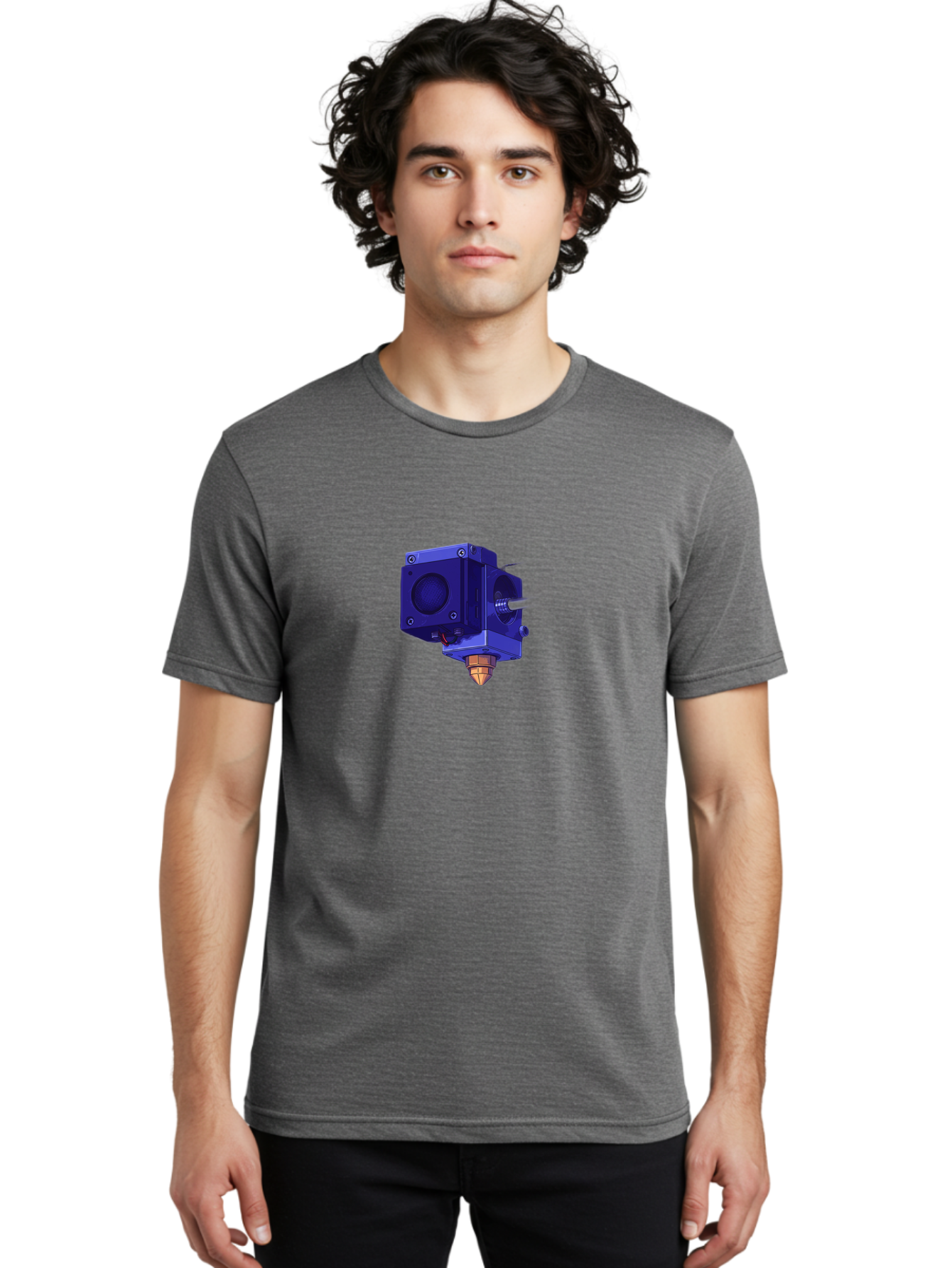 3D-Printer-Nozzle Men'S Graphic Tee, 100% Cotton, Comfortable Casual Summer Wear, Machine Washable, 3D Printing Technology, Extruder Head, 3D Modeling, Additive Manufacturing, Digital Fabrication, Rapid Prototyping, Innovative Design Baa046 12