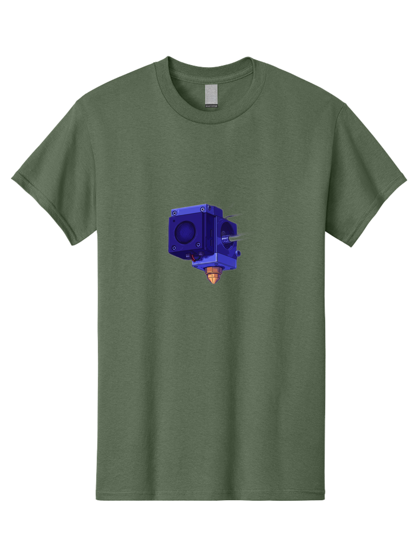 3D-Printer-Nozzle Men'S Graphic Tee, 100% Cotton, Comfortable Casual Summer Wear, Machine Washable, 3D Printing Technology, Extruder Head, 3D Modeling, Additive Manufacturing, Digital Fabrication, Rapid Prototyping, Innovative Design Baa046 3