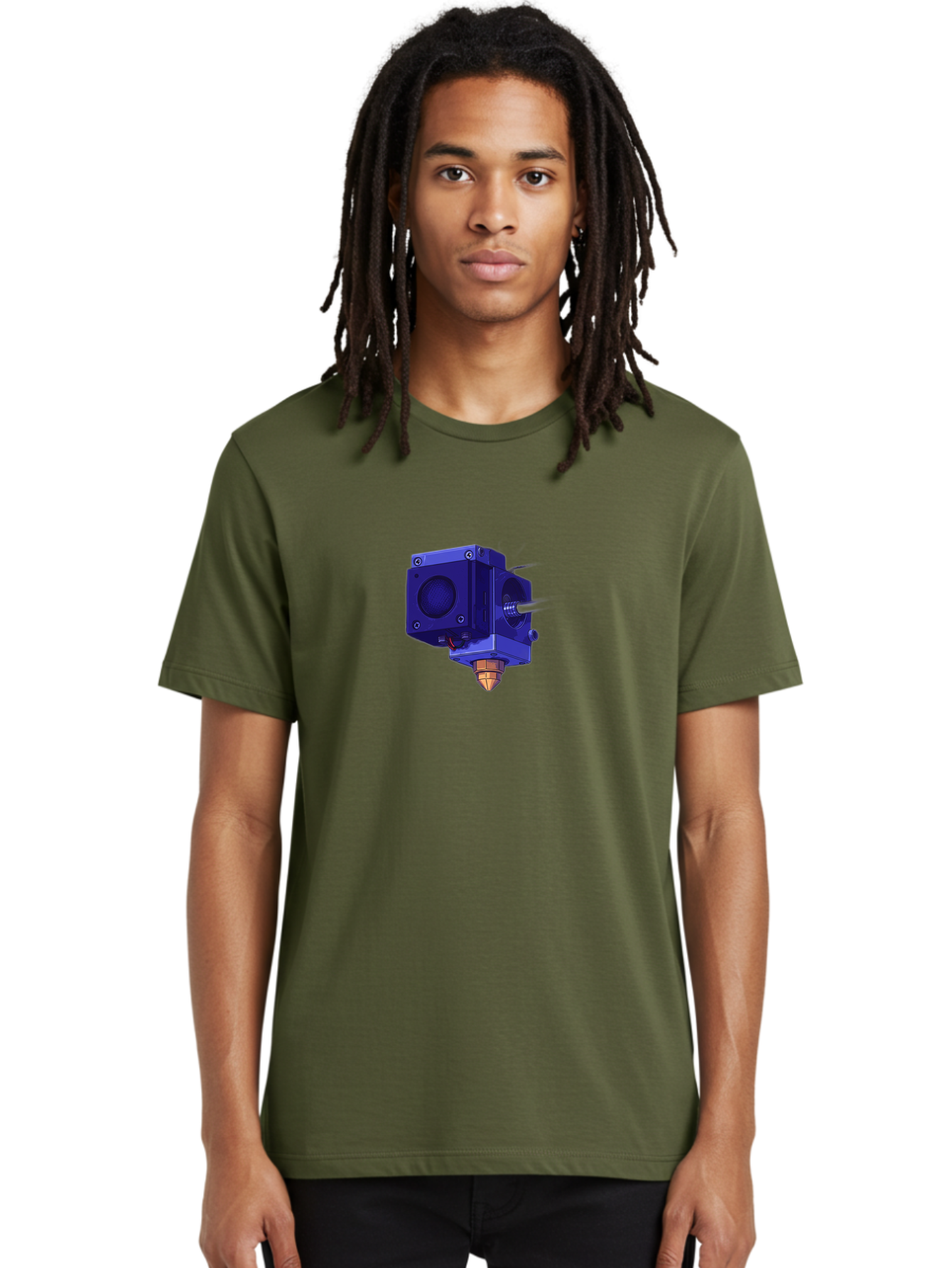3D-Printer-Nozzle Men'S Graphic Tee, 100% Cotton, Comfortable Casual Summer Wear, Machine Washable, 3D Printing Technology, Extruder Head, 3D Modeling, Additive Manufacturing, Digital Fabrication, Rapid Prototyping, Innovative Design Baa046 4