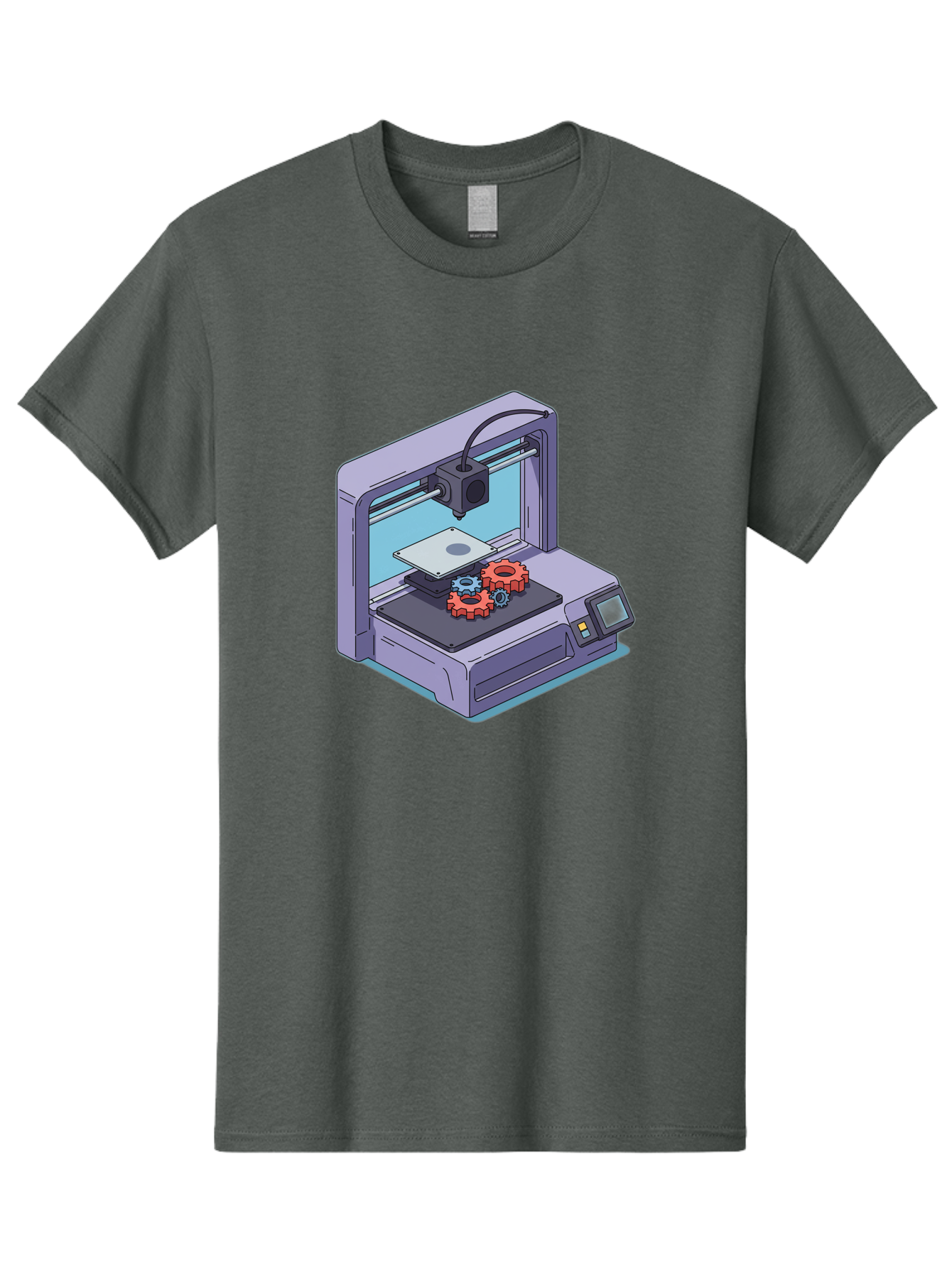3D-Printer Men'S Graphic Tee, 100% Cotton, Comfortable Casual Summer Wear, Machine Washable, 3D Printing Technology, Additive Manufacturing, Industrial Gear Production, Printer Machine, Object Creation, Layer By Layer Printing, Baa052 27