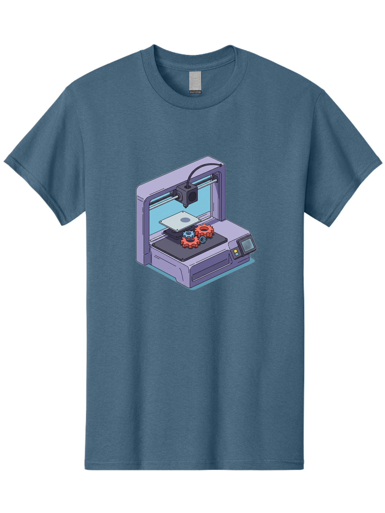 3D-Printer Men'S Graphic Tee, 100% Cotton, Comfortable Casual Summer Wear, Machine Washable, 3D Printing Technology, Additive Manufacturing, Industrial Gear Production, Printer Machine, Object Creation, Layer By Layer Printing, Baa052 15