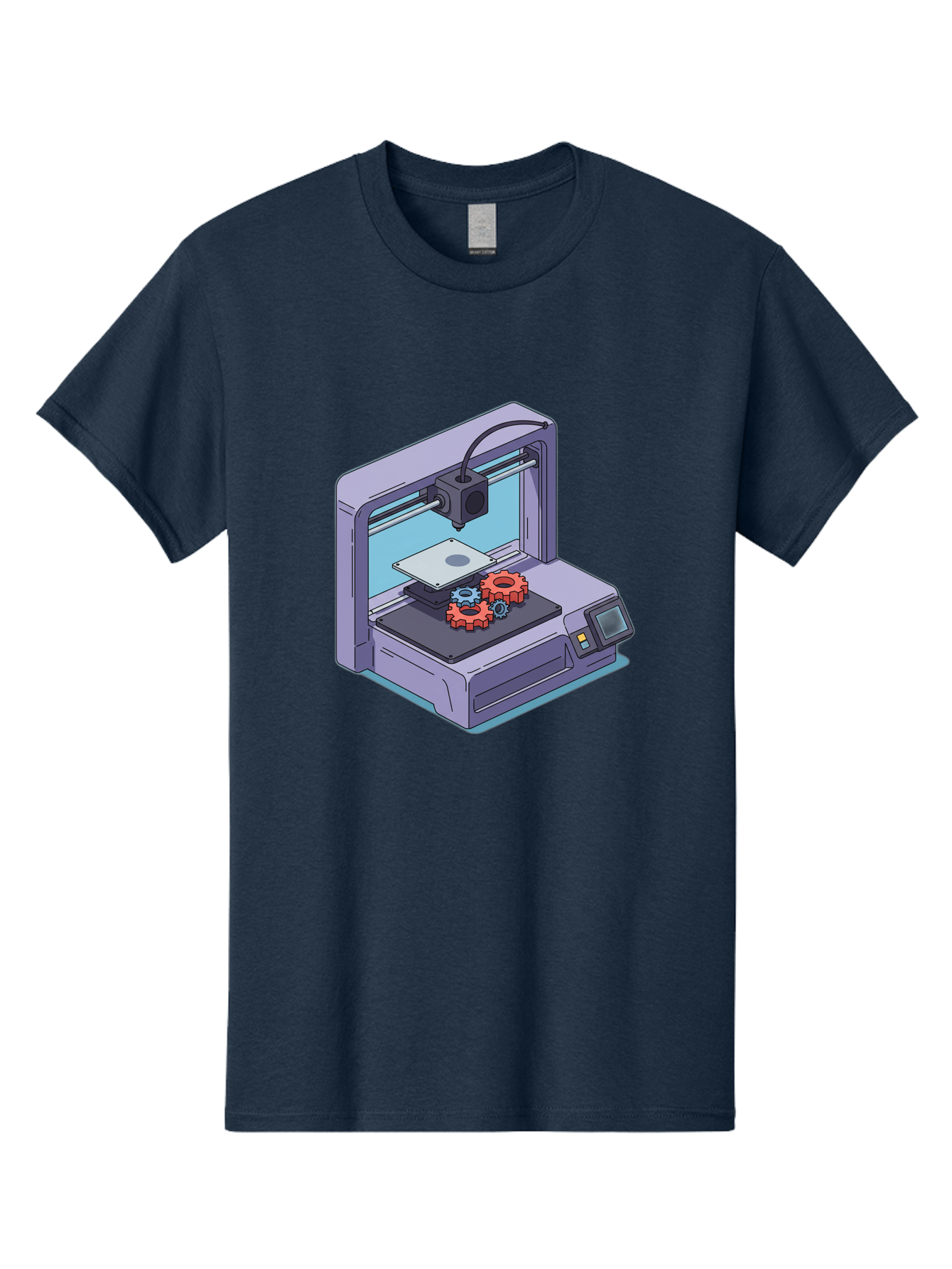 3D-Printer Men'S Graphic Tee, 100% Cotton, Comfortable Casual Summer Wear, Machine Washable, 3D Printing Technology, Additive Manufacturing, Industrial Gear Production, Printer Machine, Object Creation, Layer By Layer Printing, Baa052 17