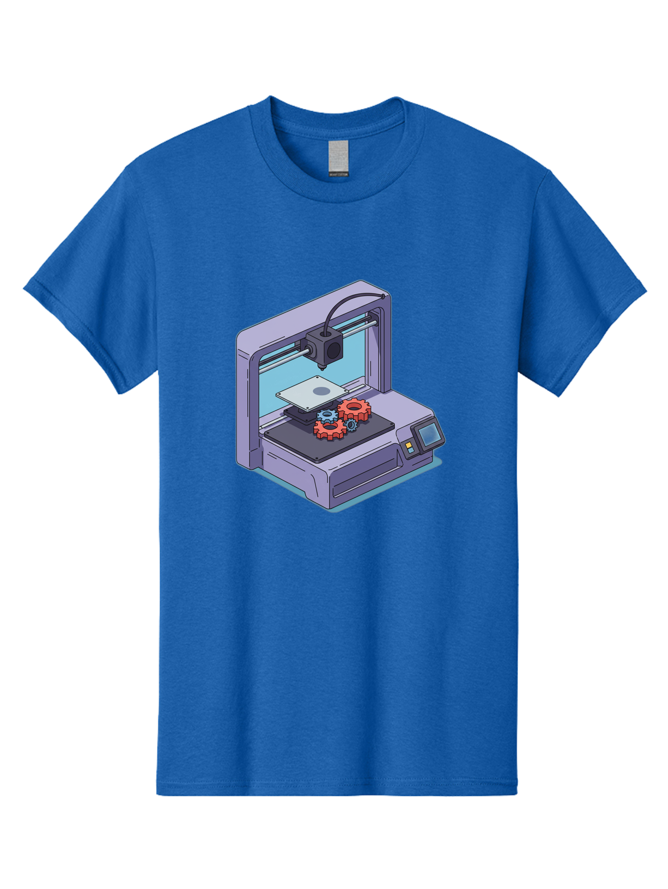 3D-Printer Men'S Graphic Tee, 100% Cotton, Comfortable Casual Summer Wear, Machine Washable, 3D Printing Technology, Additive Manufacturing, Industrial Gear Production, Printer Machine, Object Creation, Layer By Layer Printing, Baa052 5