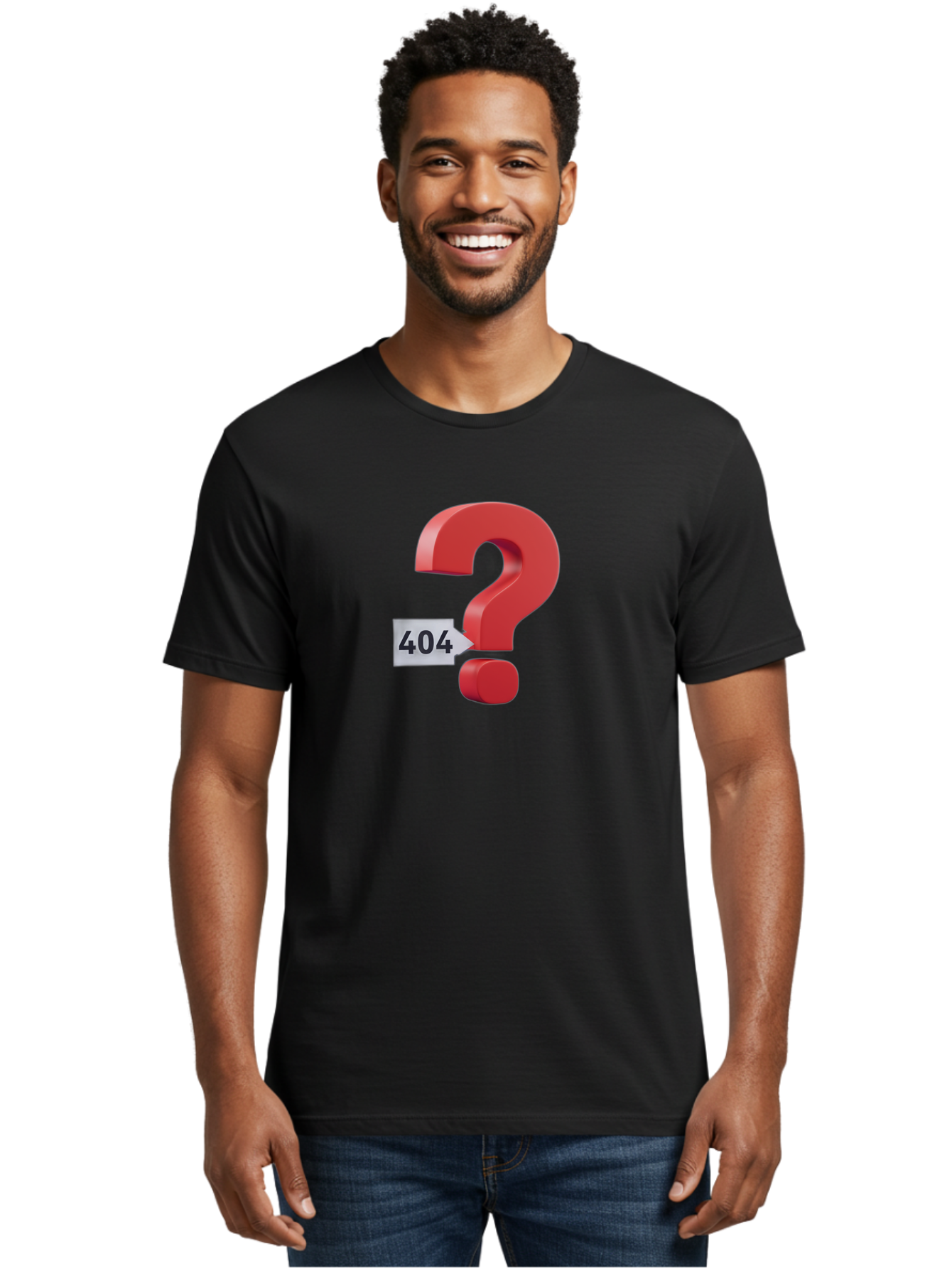 404-2 Men'S Graphic Tee, 100% Cotton, Comfortable Casual Summer Wear, Machine Washable, Error Message, Page Not Found, 404 Number, Question Mark, Digital Glitch, Website Error, Technical Issue, Problem Solving, Troubleshooting Baa059 14