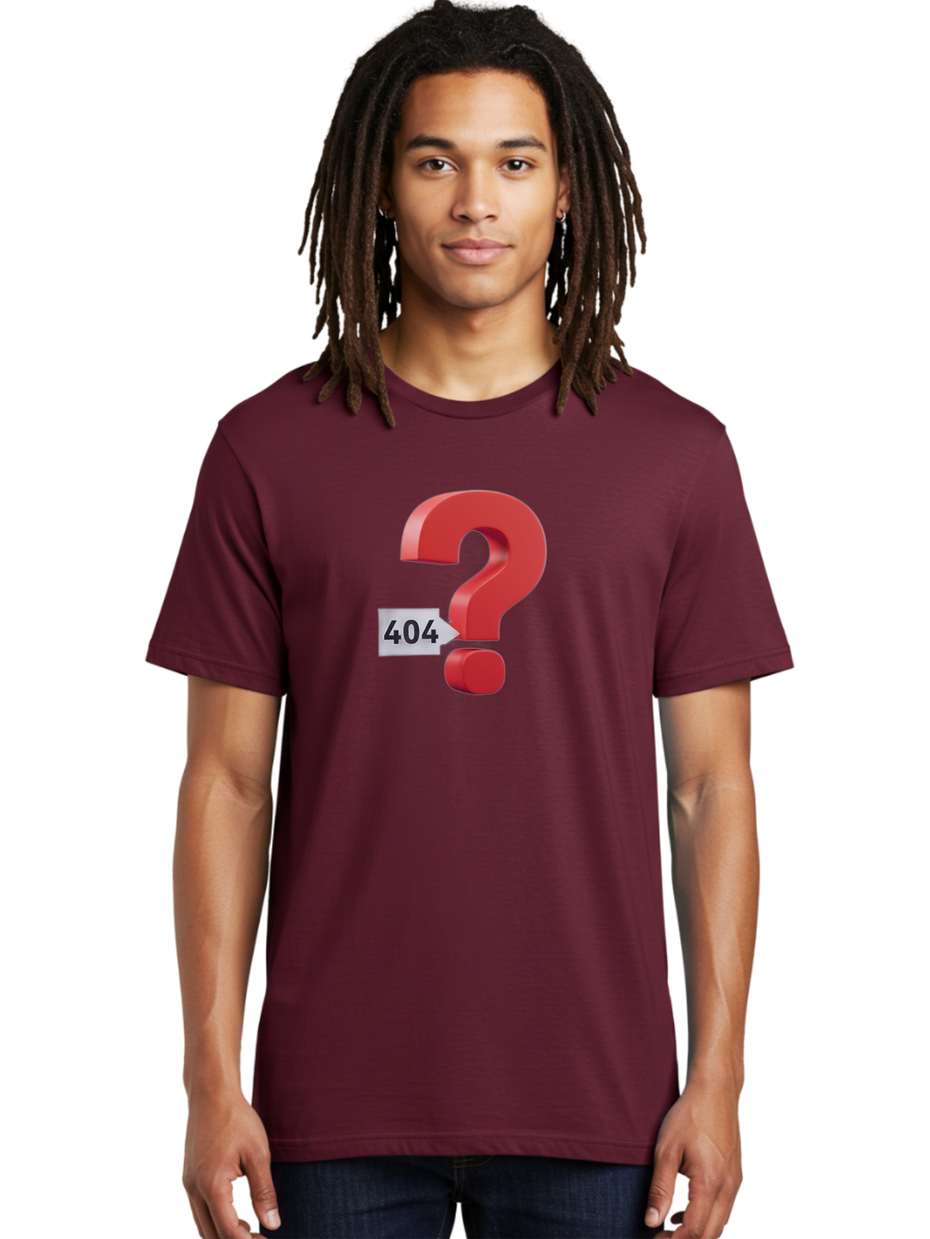 404-2 Men'S Graphic Tee, 100% Cotton, Comfortable Casual Summer Wear, Machine Washable, Error Message, Page Not Found, 404 Number, Question Mark, Digital Glitch, Website Error, Technical Issue, Problem Solving, Troubleshooting Baa059 6
