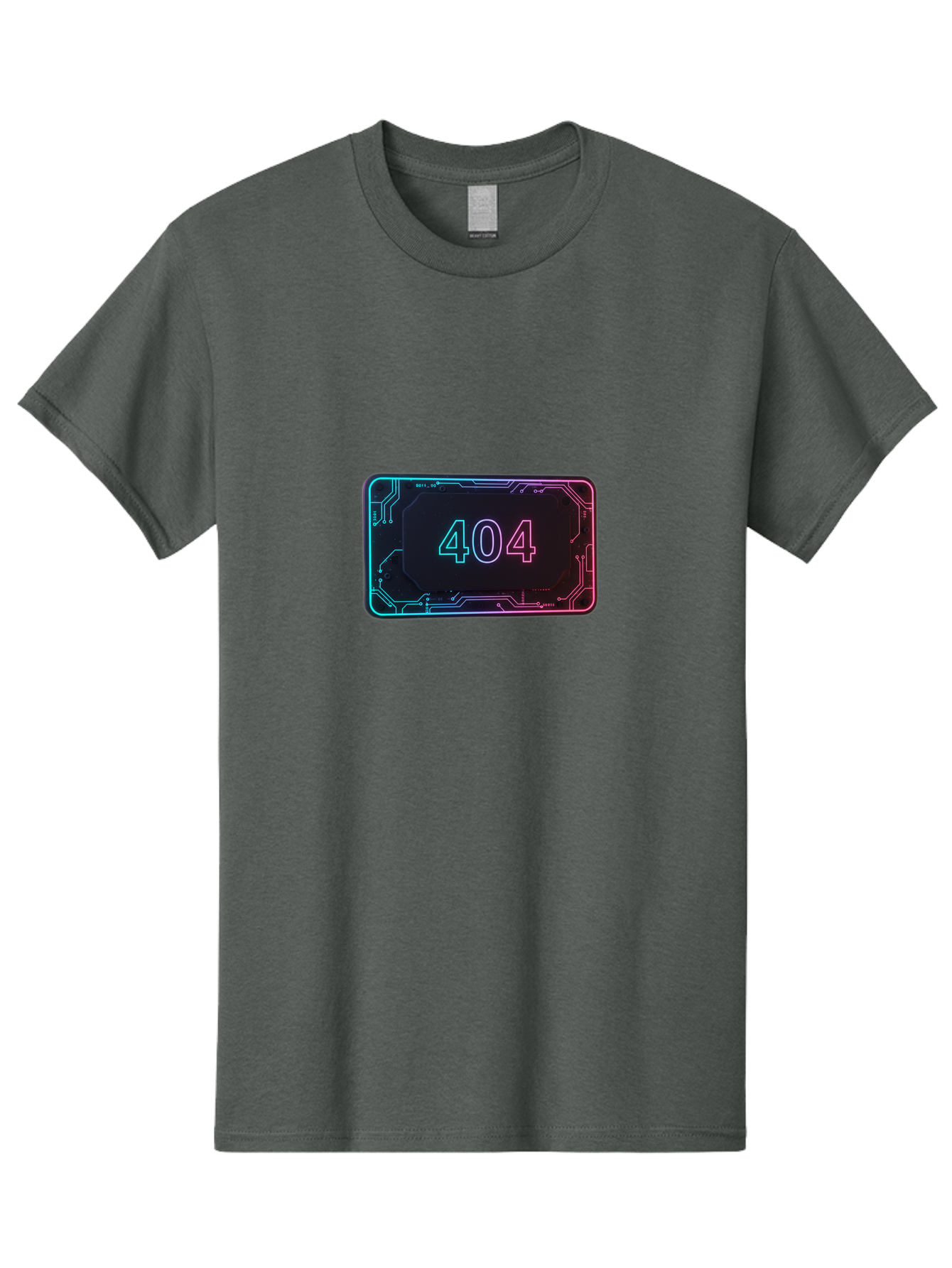 404-8 Men'S Graphic Tee, 100% Cotton, Comfortable Casual Summer Wear, Machine Washable, 404 Error Message, Futuristic Design, Neon Lights, Circuit Board, Error Page, Page Not Found, Tech Glitch, Digital Error Baa065 7