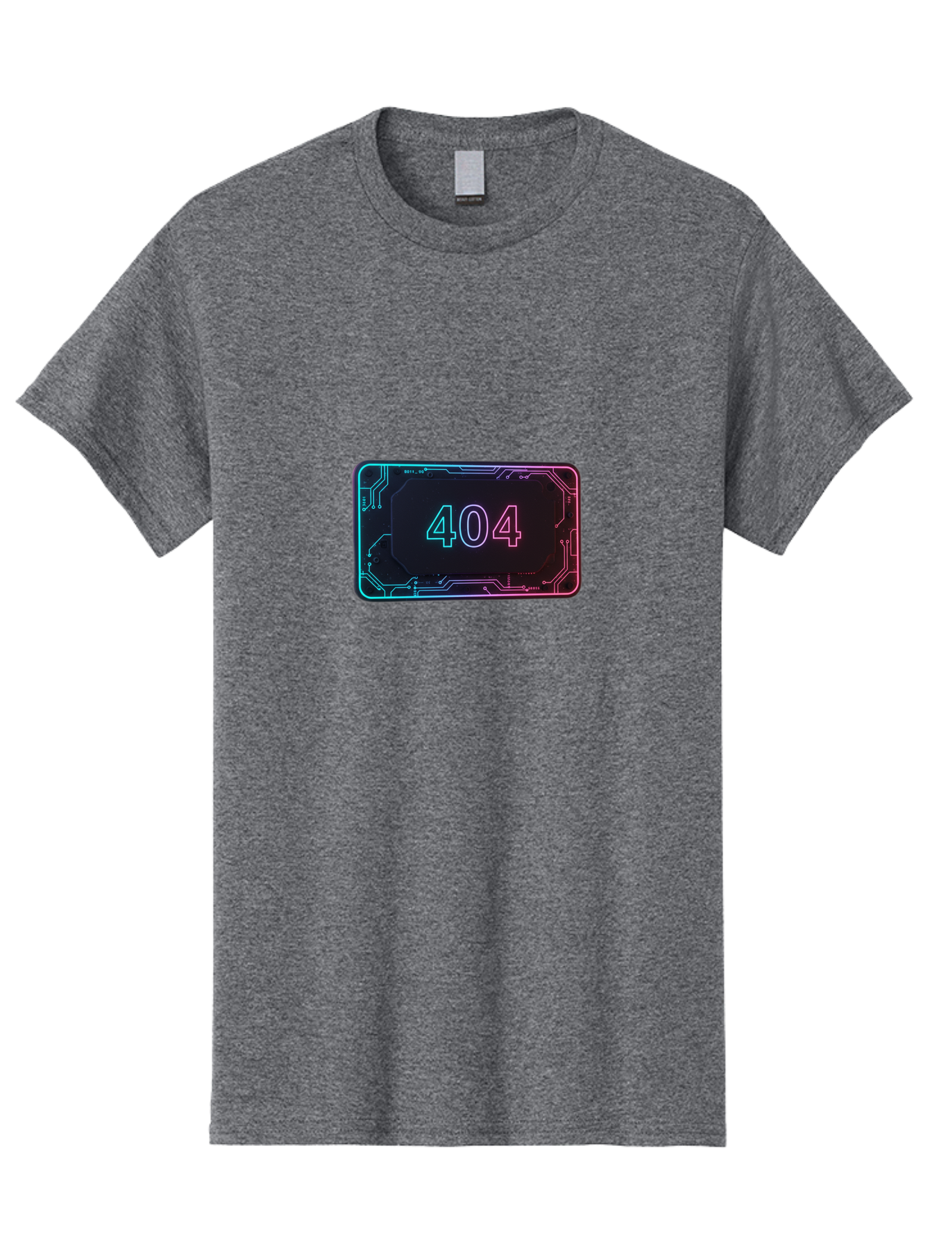 404-8 Men'S Graphic Tee, 100% Cotton, Comfortable Casual Summer Wear, Machine Washable, 404 Error Message, Futuristic Design, Neon Lights, Circuit Board, Error Page, Page Not Found, Tech Glitch, Digital Error Baa065 15