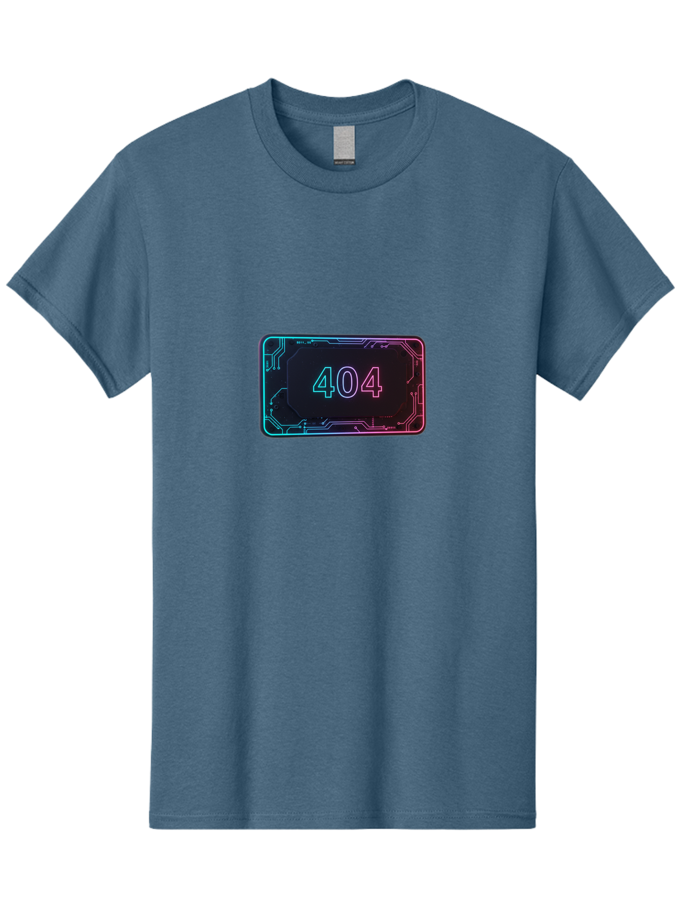 404-8 Men'S Graphic Tee, 100% Cotton, Comfortable Casual Summer Wear, Machine Washable, 404 Error Message, Futuristic Design, Neon Lights, Circuit Board, Error Page, Page Not Found, Tech Glitch, Digital Error Baa065 17