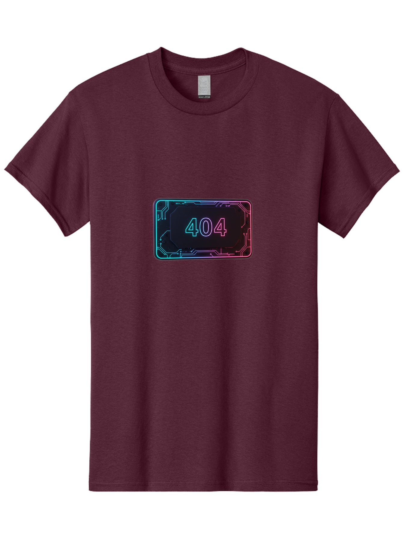 404-8 Men'S Graphic Tee, 100% Cotton, Comfortable Casual Summer Wear, Machine Washable, 404 Error Message, Futuristic Design, Neon Lights, Circuit Board, Error Page, Page Not Found, Tech Glitch, Digital Error Baa065 27