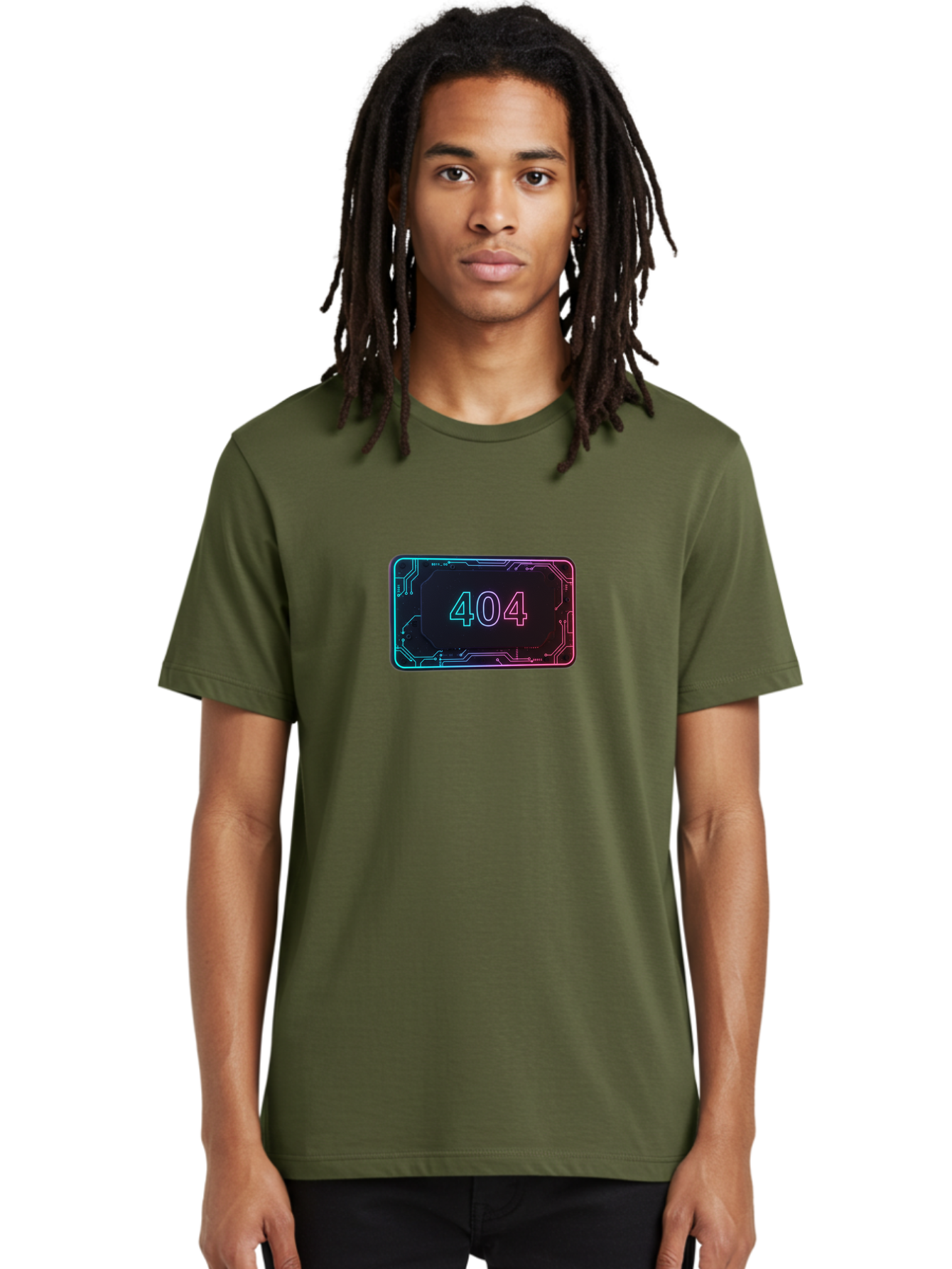 404-8 Men'S Graphic Tee, 100% Cotton, Comfortable Casual Summer Wear, Machine Washable, 404 Error Message, Futuristic Design, Neon Lights, Circuit Board, Error Page, Page Not Found, Tech Glitch, Digital Error Baa065 14