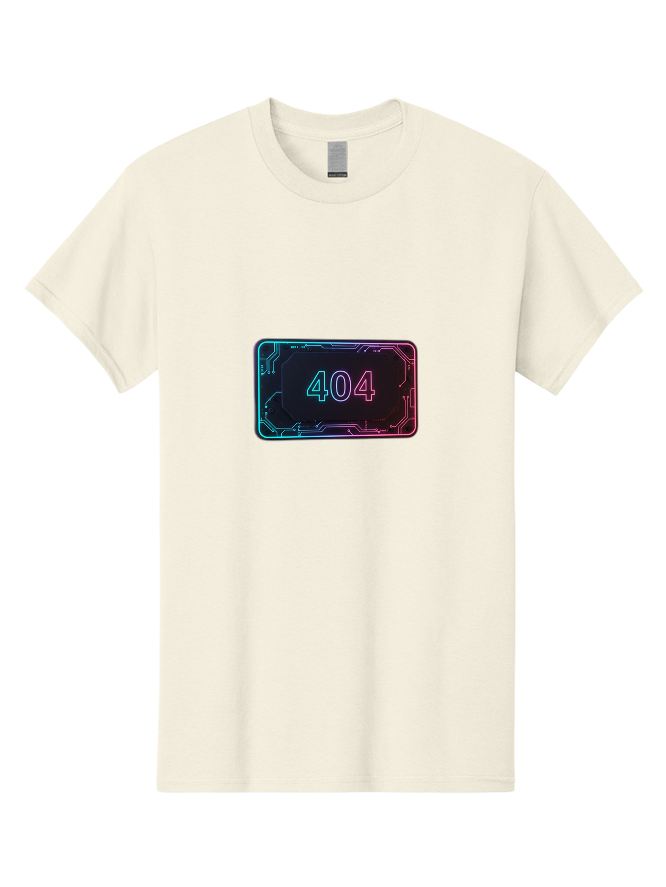 404-8 Men'S Graphic Tee, 100% Cotton, Comfortable Casual Summer Wear, Machine Washable, 404 Error Message, Futuristic Design, Neon Lights, Circuit Board, Error Page, Page Not Found, Tech Glitch, Digital Error Baa065 21