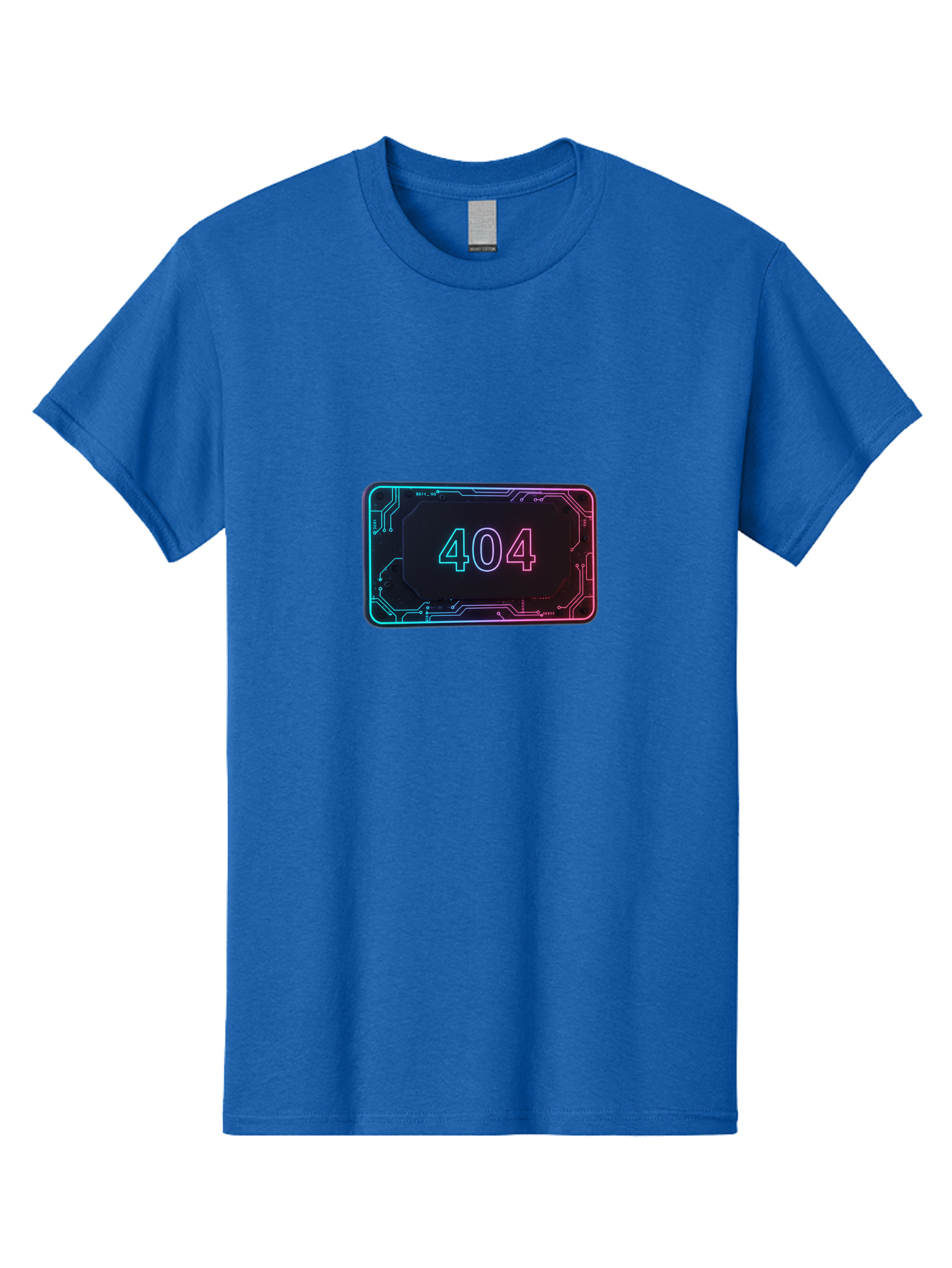 404-8 Men'S Graphic Tee, 100% Cotton, Comfortable Casual Summer Wear, Machine Washable, 404 Error Message, Futuristic Design, Neon Lights, Circuit Board, Error Page, Page Not Found, Tech Glitch, Digital Error Baa065 23