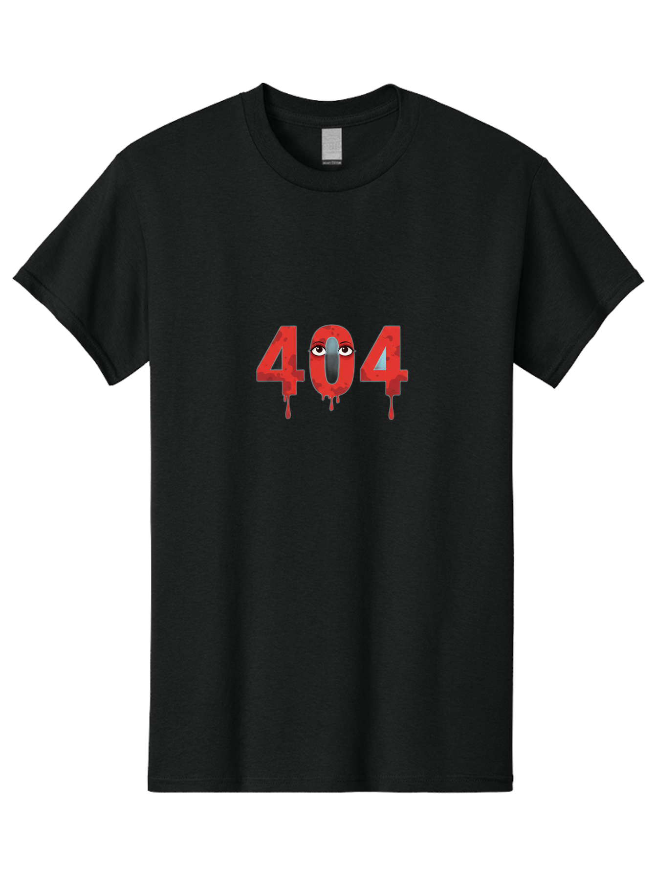 404-9 Men'S Graphic Tee, 100% Cotton, Comfortable Casual Summer Wear, Machine Washable, Error Message, 404 Page Not Found, Creepy Numbers, Dripping Blood, Horror Theme, Eerie Atmosphere, Web Design Element, Glitch Art Baa066 7