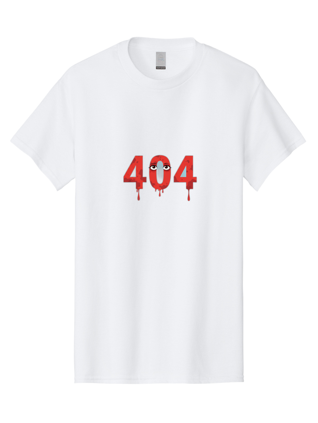404-9 Men'S Graphic Tee, 100% Cotton, Comfortable Casual Summer Wear, Machine Washable, Error Message, 404 Page Not Found, Creepy Numbers, Dripping Blood, Horror Theme, Eerie Atmosphere, Web Design Element, Glitch Art Baa066 19