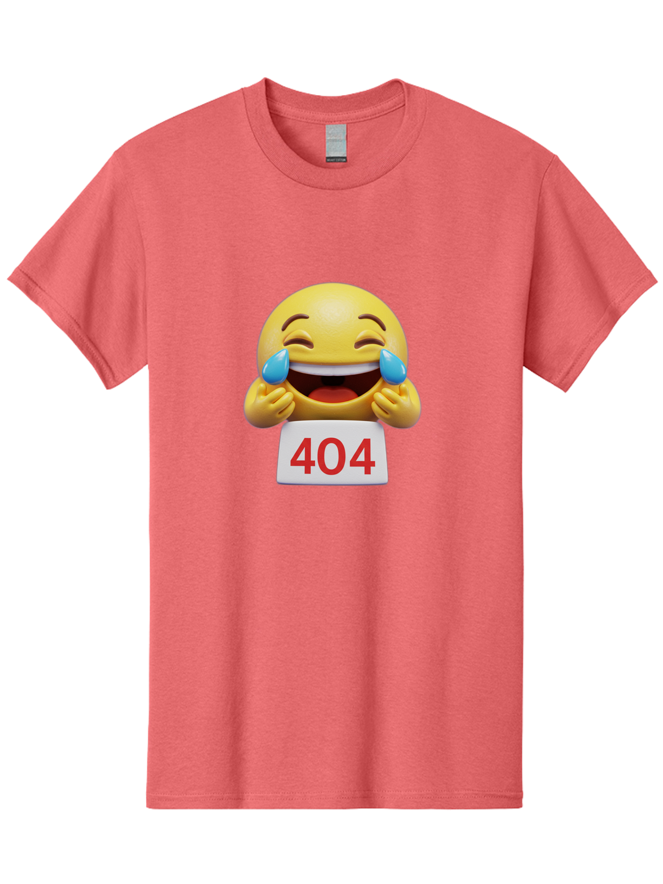 404-Emoji-1 Men'S Graphic Tee, 100% Cotton, Comfortable Casual Summer Wear, Machine Washable, 404 Error, Laughing Emoji, Crying Tears Of Joy, Web Error, Page Not Found, Funny Moments, Online Humor Baa069 7