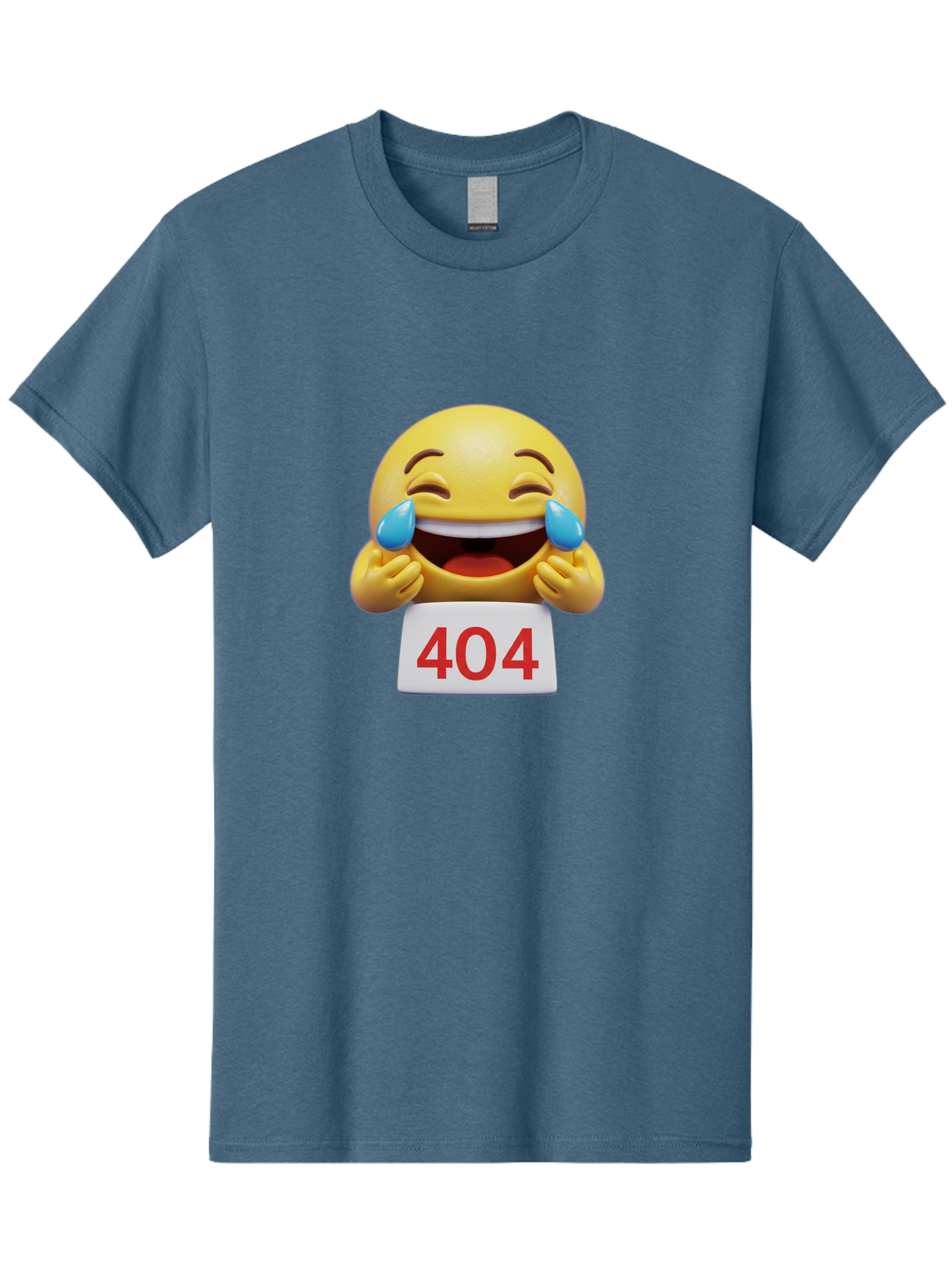 404-Emoji-1 Men'S Graphic Tee, 100% Cotton, Comfortable Casual Summer Wear, Machine Washable, 404 Error, Laughing Emoji, Crying Tears Of Joy, Web Error, Page Not Found, Funny Moments, Online Humor Baa069 11