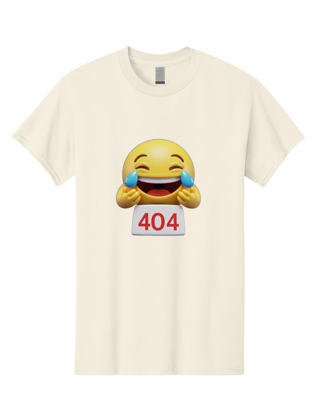 404-Emoji-1 Men'S Graphic Tee, 100% Cotton, Comfortable Casual Summer Wear, Machine Washable, 404 Error, Laughing Emoji, Crying Tears Of Joy, Web Error, Page Not Found, Funny Moments, Online Humor Baa069 17