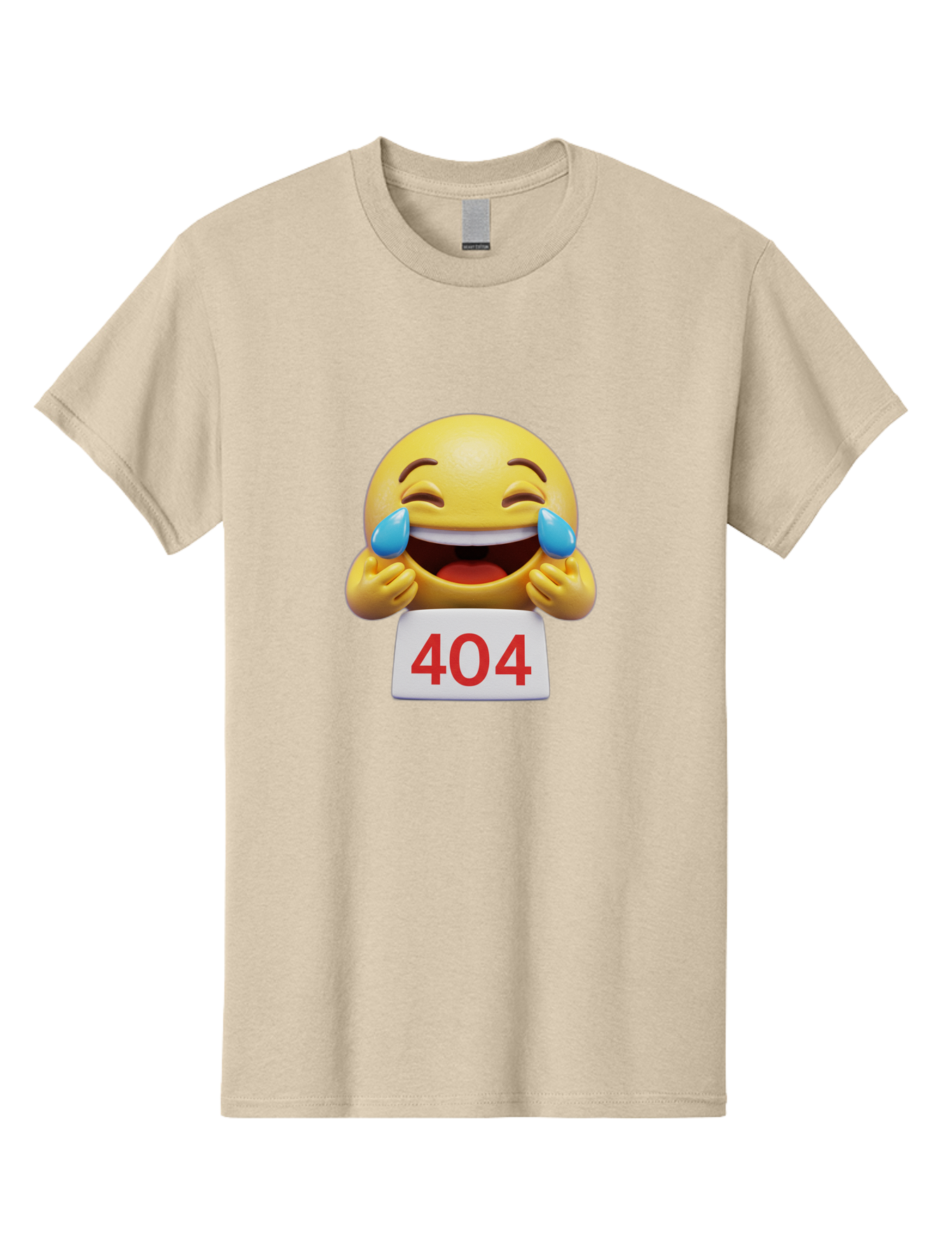 404-Emoji-1 Men'S Graphic Tee, 100% Cotton, Comfortable Casual Summer Wear, Machine Washable, 404 Error, Laughing Emoji, Crying Tears Of Joy, Web Error, Page Not Found, Funny Moments, Online Humor Baa069 23