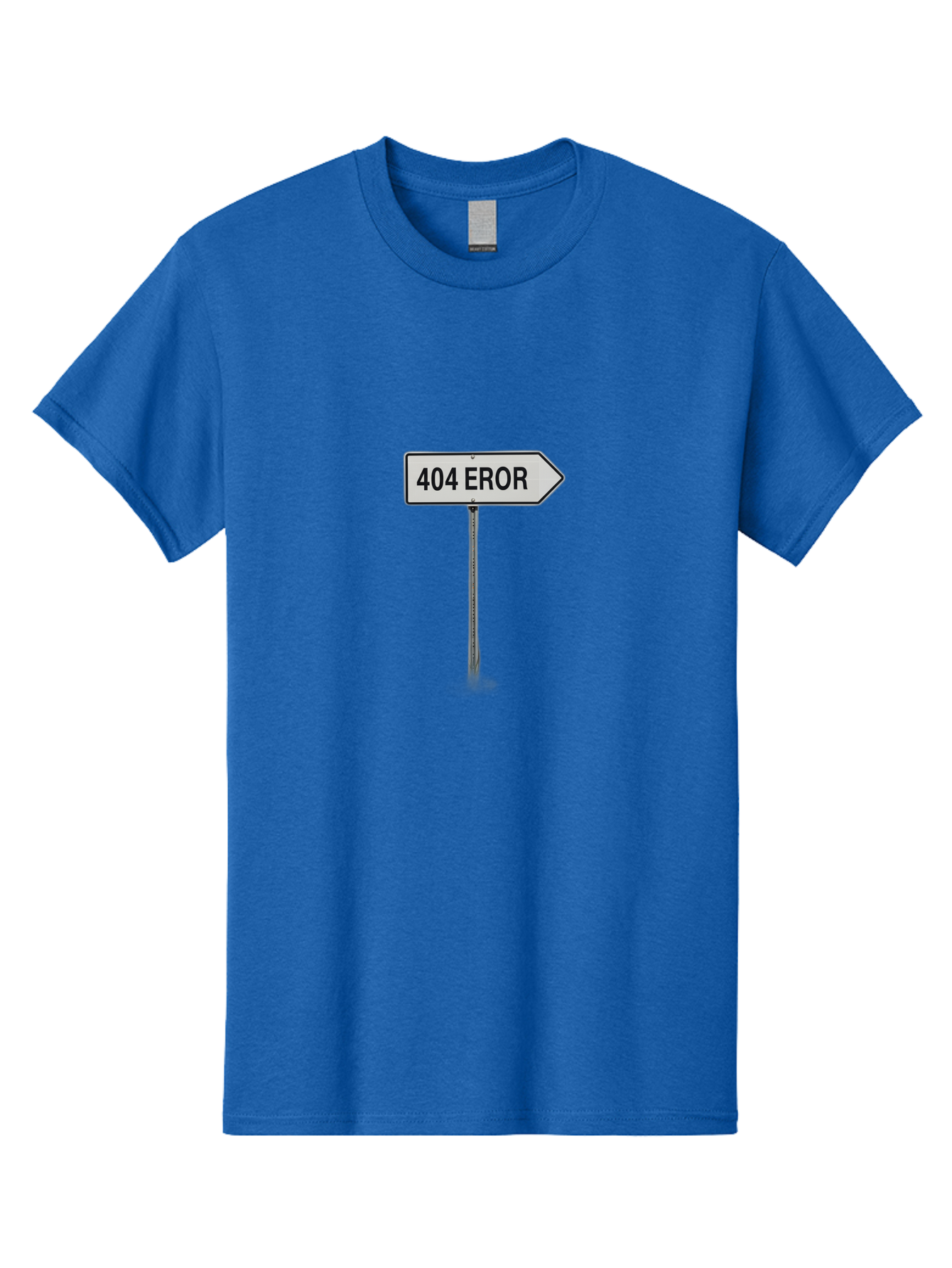 404-Eror Men'S Graphic Tee, 100% Cotton, Comfortable Casual Summer Wear, Machine Washable, 404 Error Sign, Navigation Sign, Error Message, Directional Sign, Misspelled Text, White Sign, Black Text, Arrow Sign, Metal Pole, Page Not Found Baa072 11