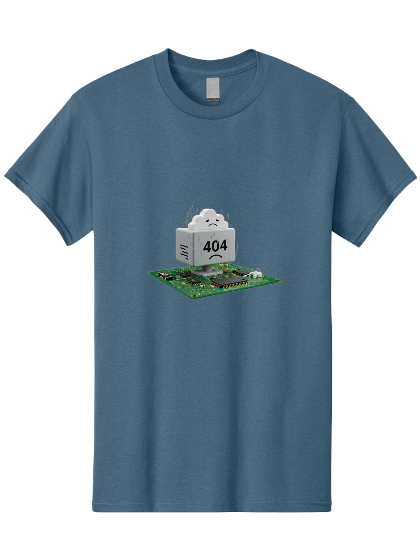 404-Error-10 Men'S Graphic Tee, 100% Cotton, Comfortable Casual Summer Wear, Machine Washable, 404 Error Message, Sad Cloud, Unhappy Face, Computer Hardware, Circuit Board, Error Code, Webpage Not Found, Broken Link, Digital Frustration, Baa074 11