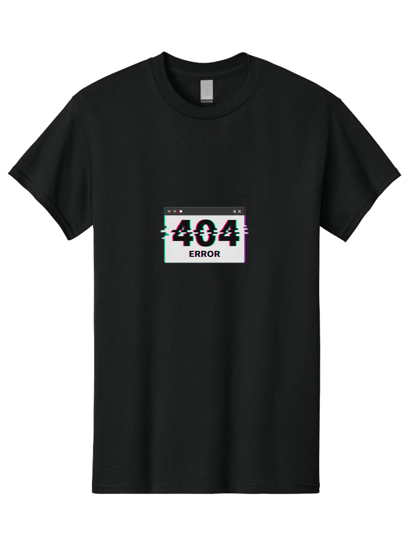 404-Error-2 Men'S Graphic Tee, 100% Cotton, Comfortable Casual Summer Wear, Machine Washable, 404 Error Page, Glitch Effect, Distorted Text, Broken Link, Webpage Not Found, Glitch Art, Error Message, Cyberpunk, Distorted Graphic, 404, Error Baa076 3