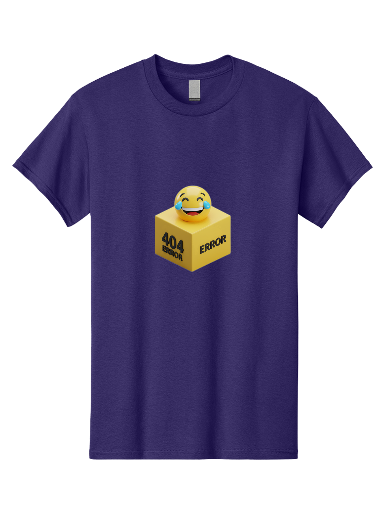 404-Error-3 Men'S Graphic Tee, 100% Cotton, Comfortable Casual Summer Wear, Machine Washable, 404 Error, Error Message, Laughing Emoji, 3D Rendering, Humor, Comedy, Website Error, Webpage Not Found, Crying Laughing Face, Humorous 404 Baa077 29
