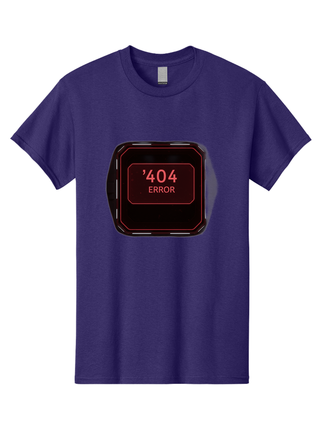 404-Error-5 Men'S Graphic Tee, 100% Cotton, Comfortable Casual Summer Wear, Machine Washable, 404 Error Message, Error Page, Website Error, Page Not Found, Futuristic Design, Digital Glitch, Red Neon Lights, Cyberpunk Aesthetic, Baa079 25